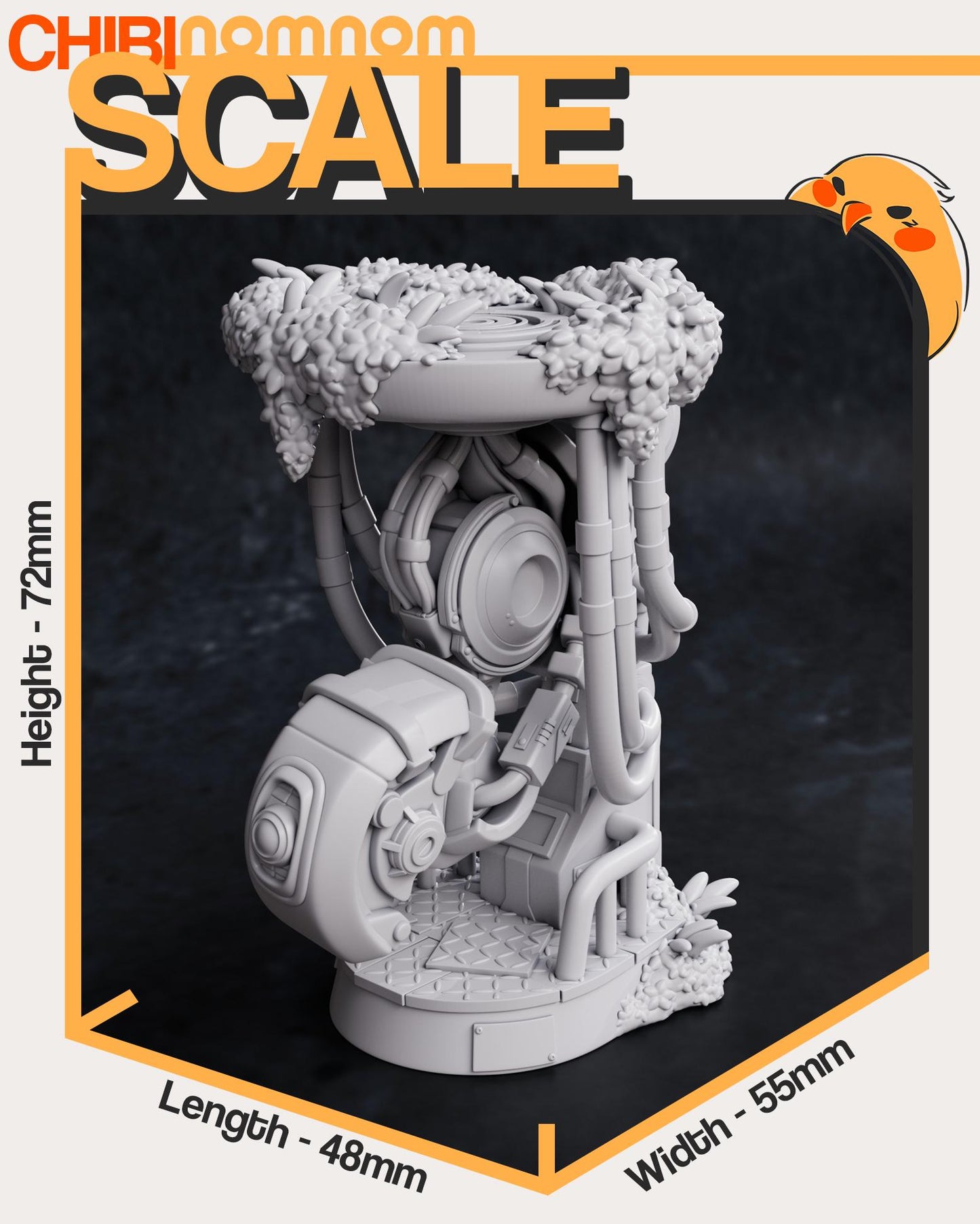 Chibi GLaDOS | 3-Inch Resin Model Kit | DIY Portal AI Core with Personality