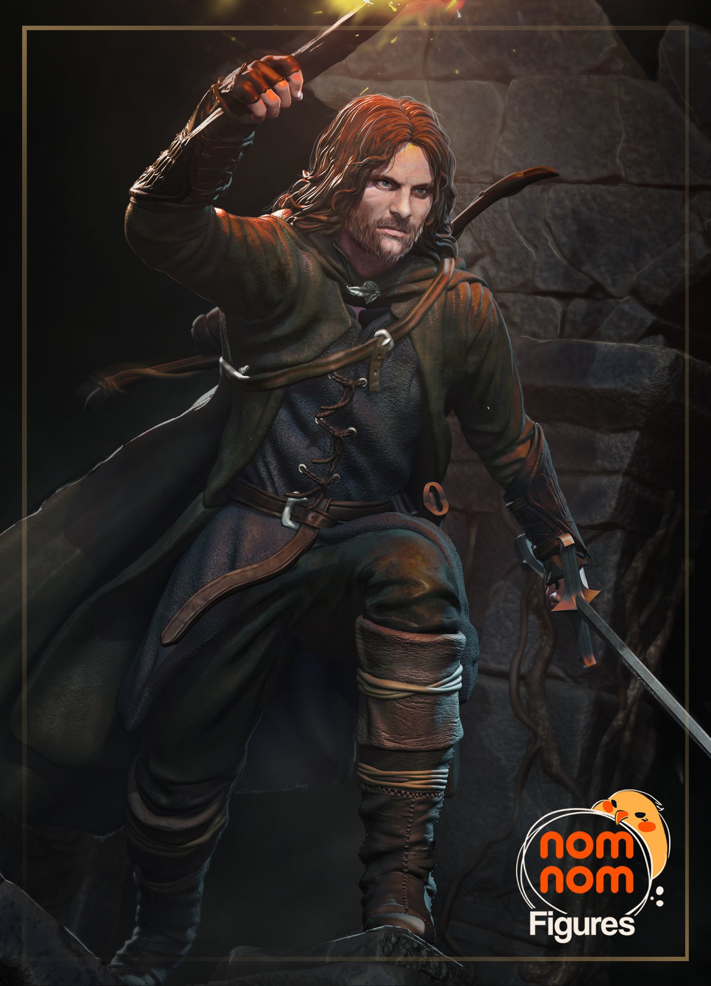 Aragorn | 10-Inch Resin Model Kit | DIY Lord of the Rings Ranger King
