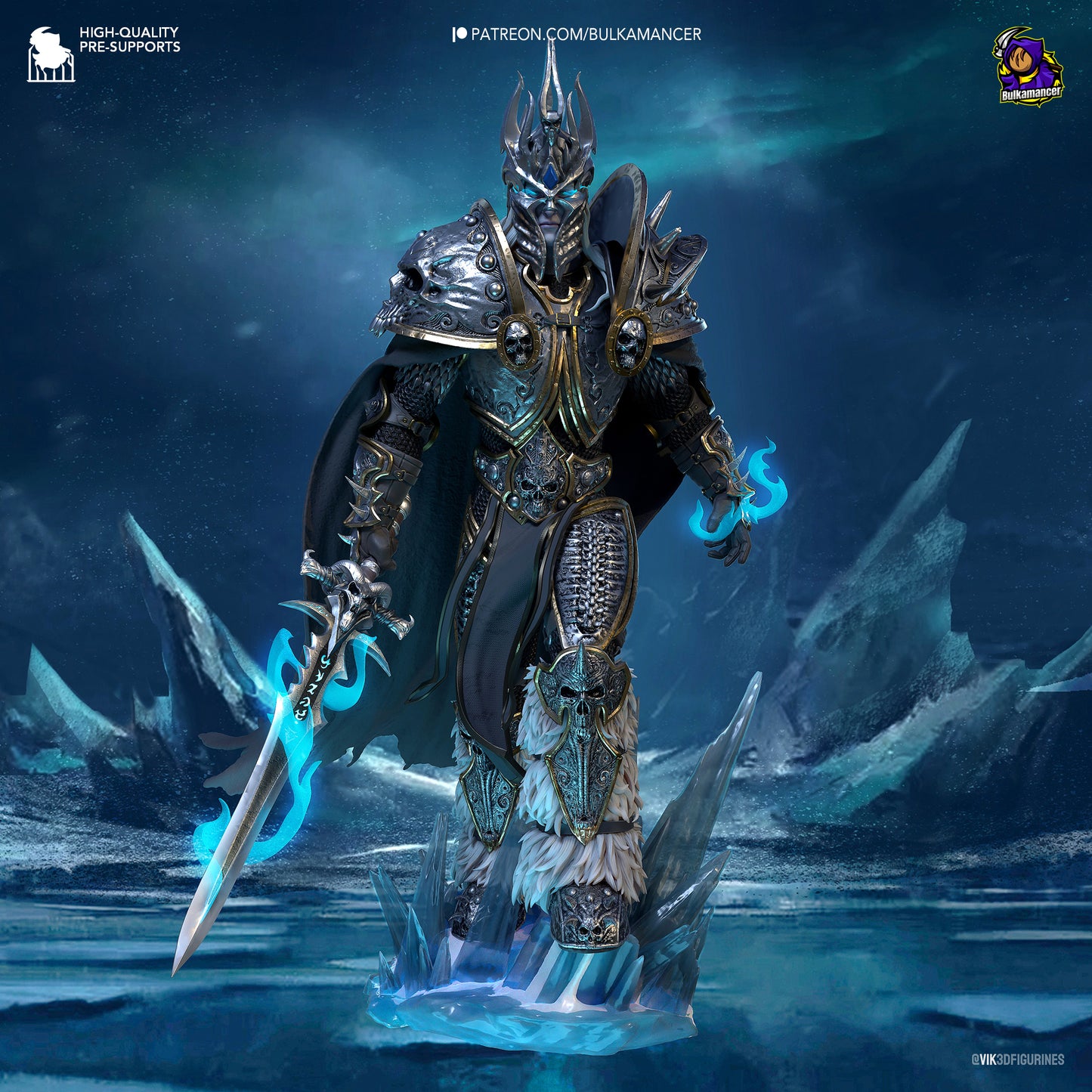 Arthas | 11-Inch Resin Model Kit | DIY World of Warcraft Lich King