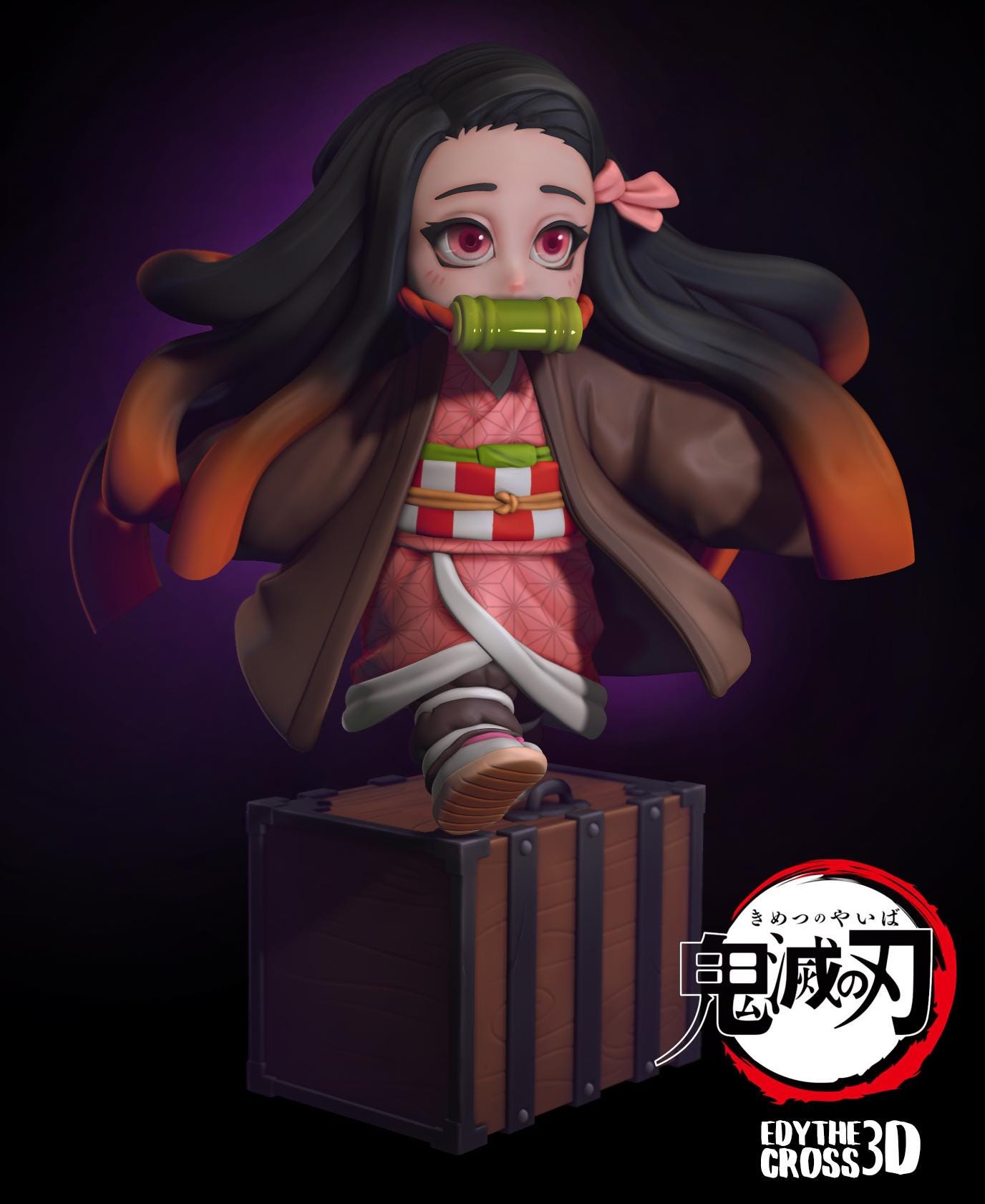 Chibi Nezuko | 3.5-Inch Resin Model Kit | DIY Demon Slayer (Kimetsu no Yaiba)