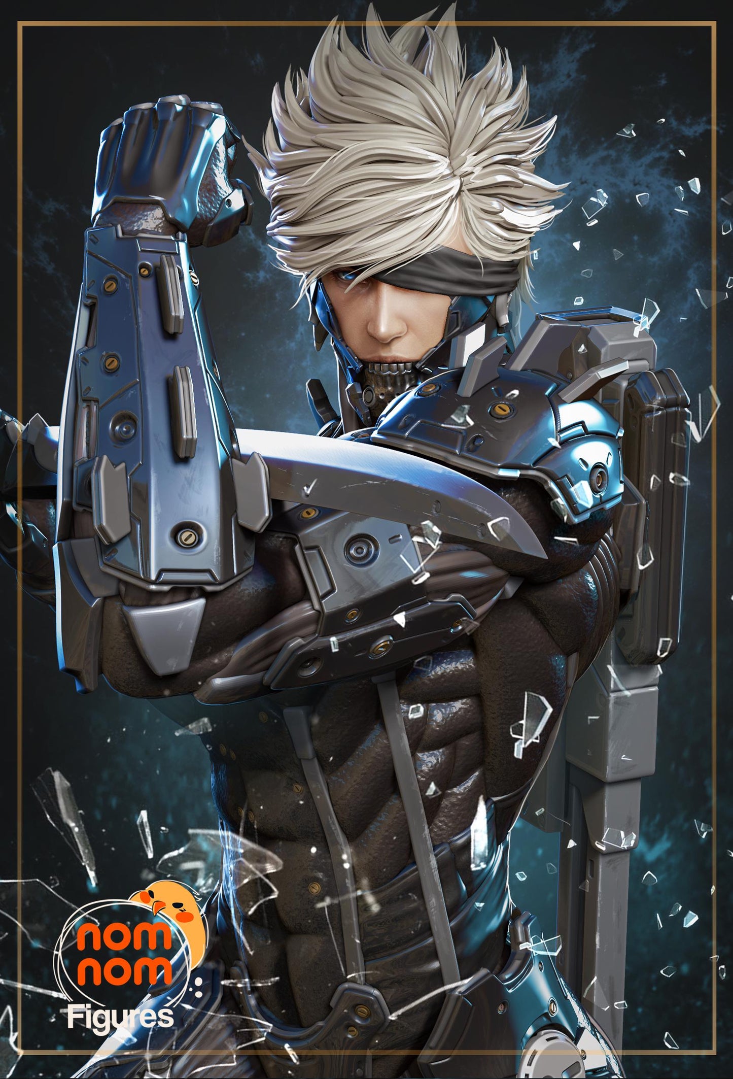 Raiden Bust | 3-Inch Resin Model Kit | DIY Metal Gear Solid Sword Pose