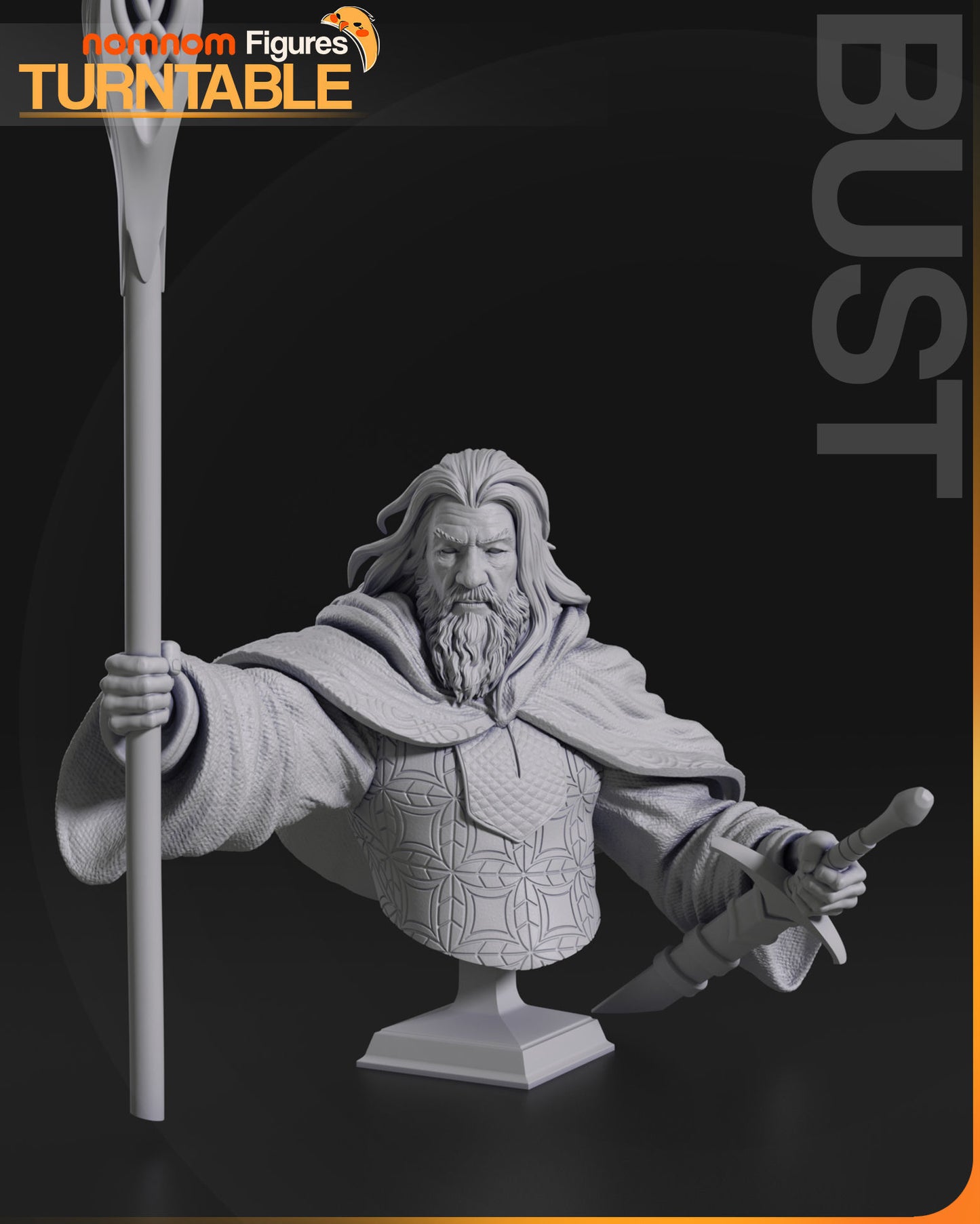 Gandalf the White | Resin Model or Bust Kit | DIY Lord of the Rings Wizard