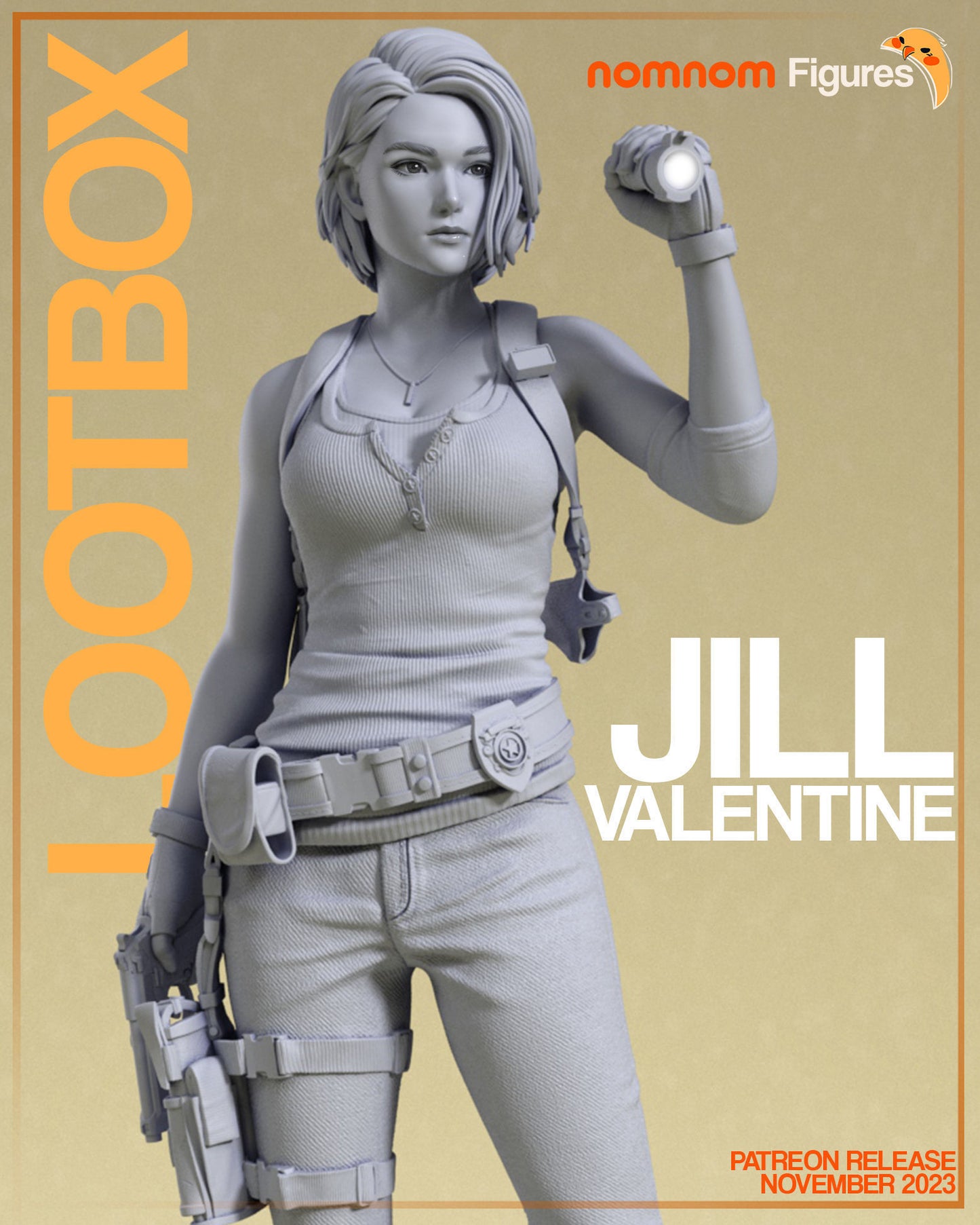 Jill Valentine | 7-Inch Resin Model Kit | DIY Resident Evil S.T.A.R.S. Officer
