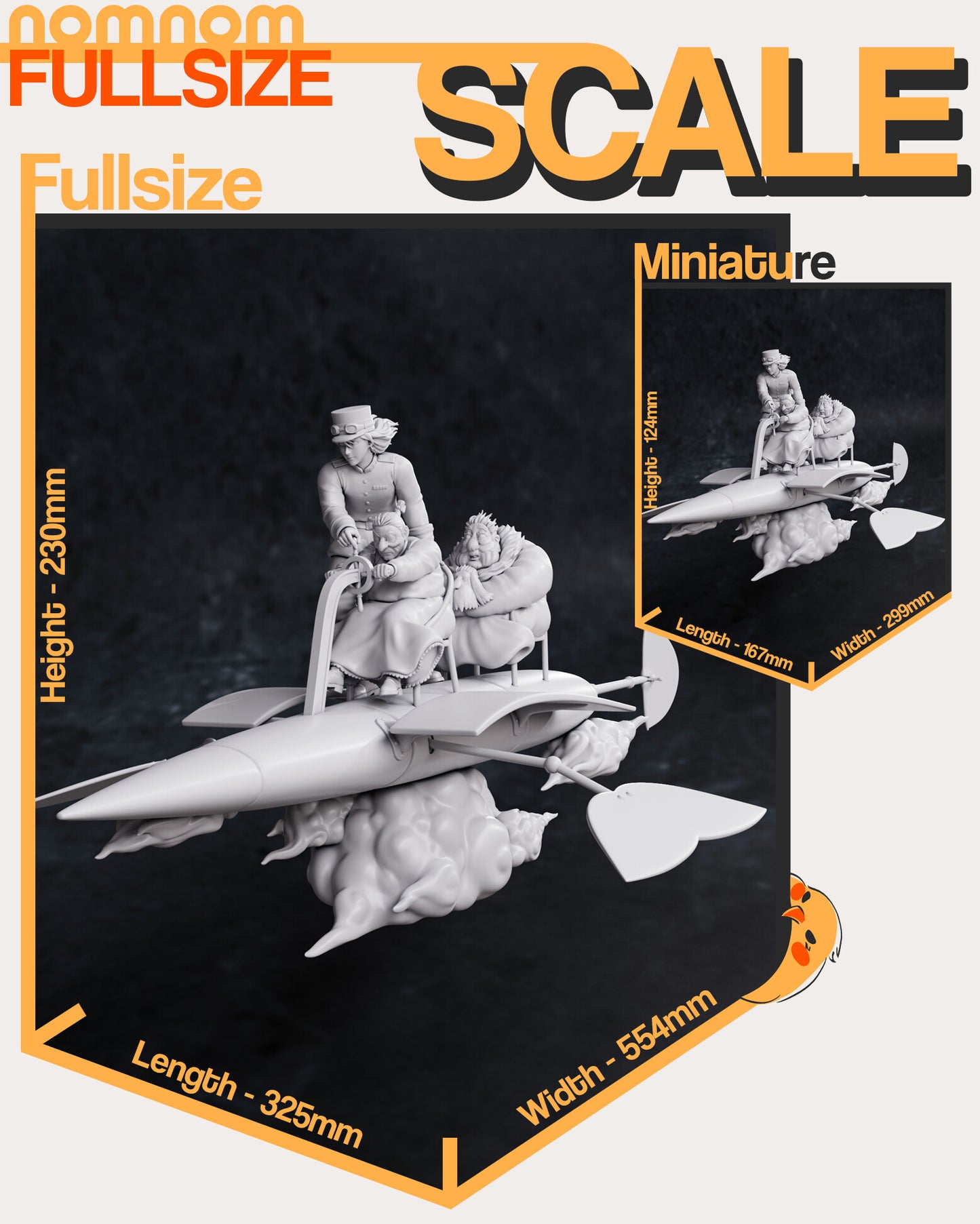 Howl | 9-Inch Resin Model Kit | DIY Studio Ghibli Flying Chair Escape Diorama