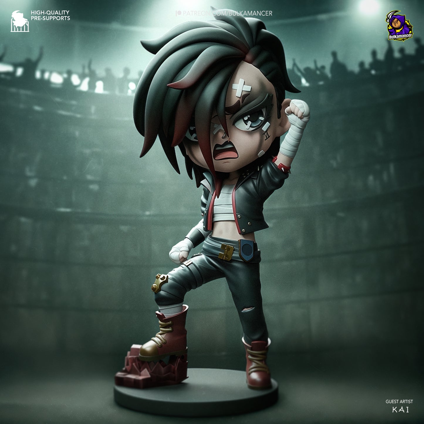 Chibi Vi | 4-Inch Resin Model Kit | DIY League of Legends Arcane Enforcer