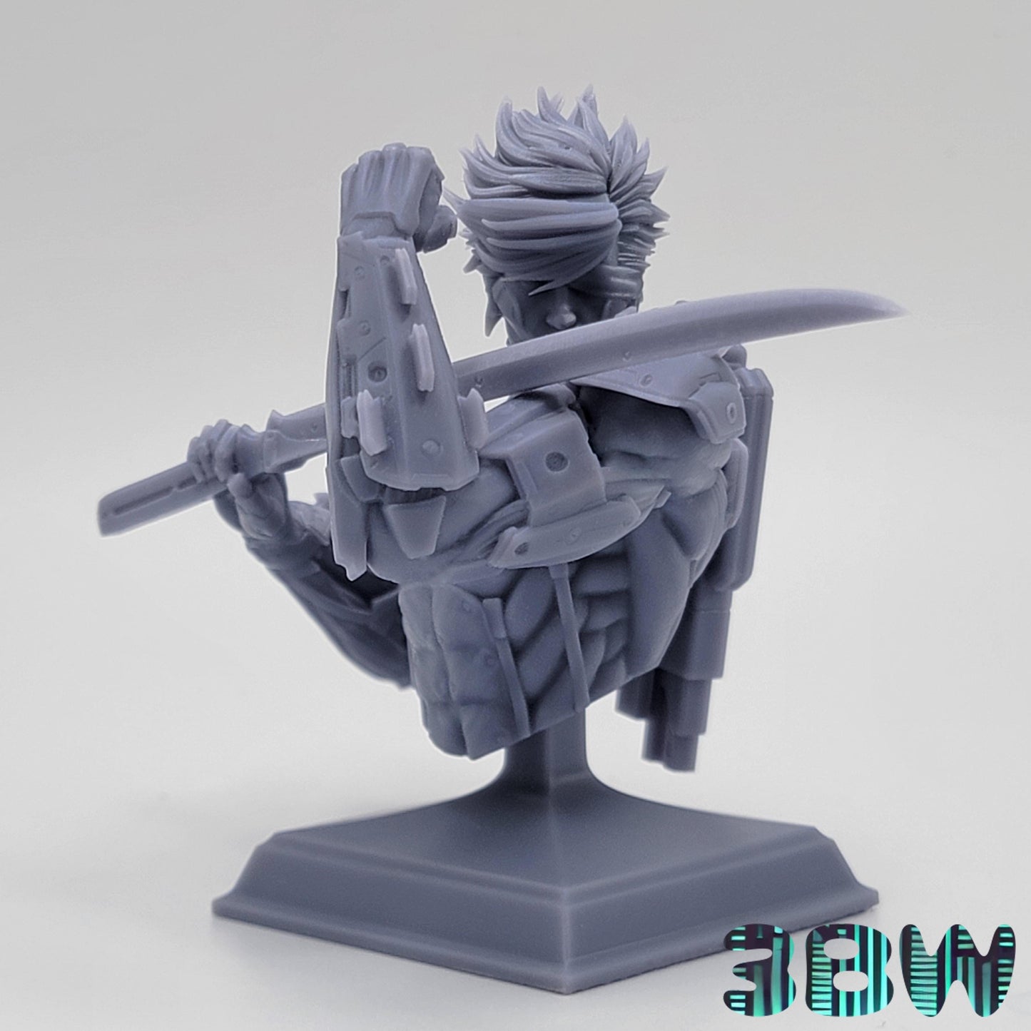 Raiden Bust | 3-Inch Resin Model Kit | DIY Metal Gear Solid Sword Pose