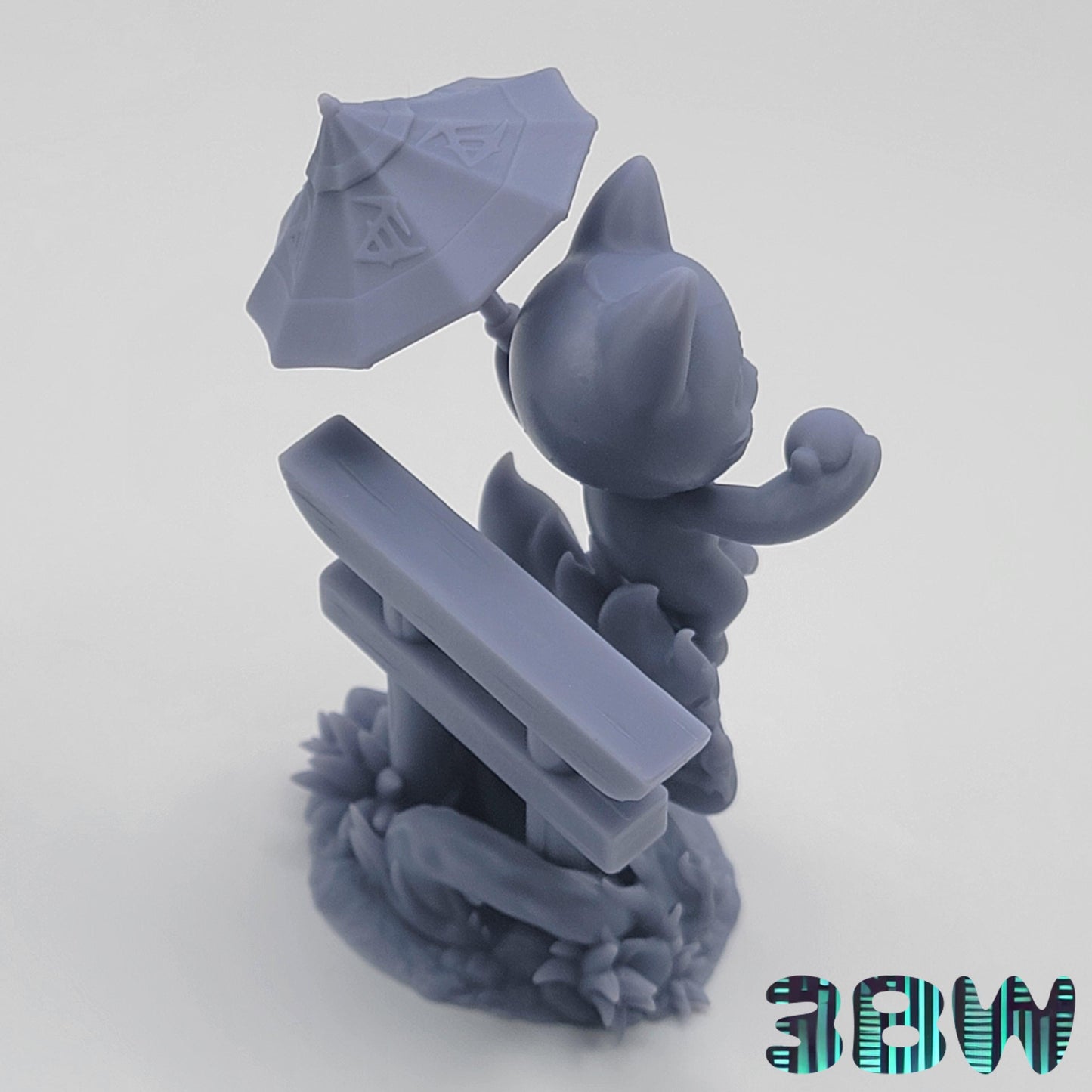 Chibi Turbo Granny Cat | 3-Inch Resin Model Kit | DIY Dandadan Lucky Cat Scene