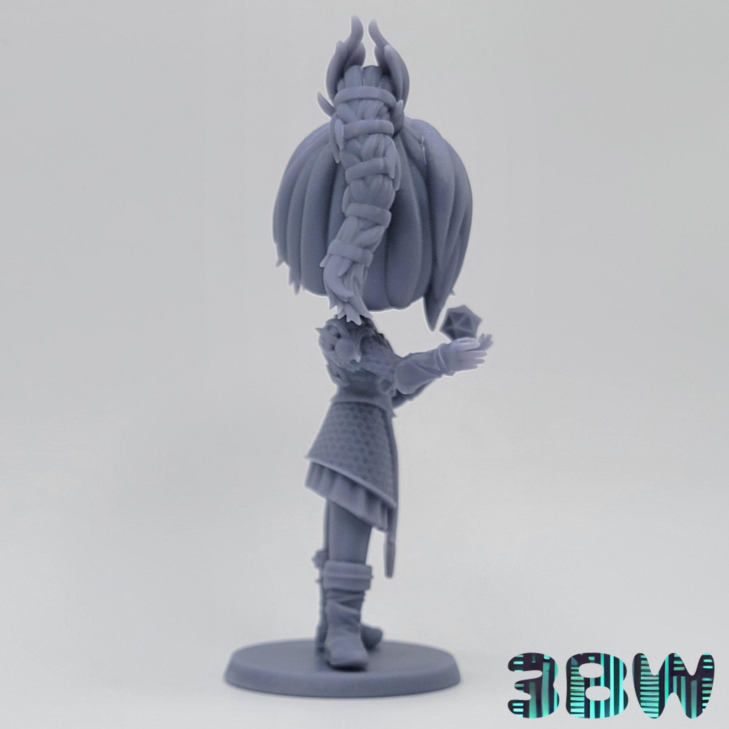 Chibi Shadowheart | 4-Inch Resin Model Kit | BG3 Baldur’s Gate Cleric of Shar Companion