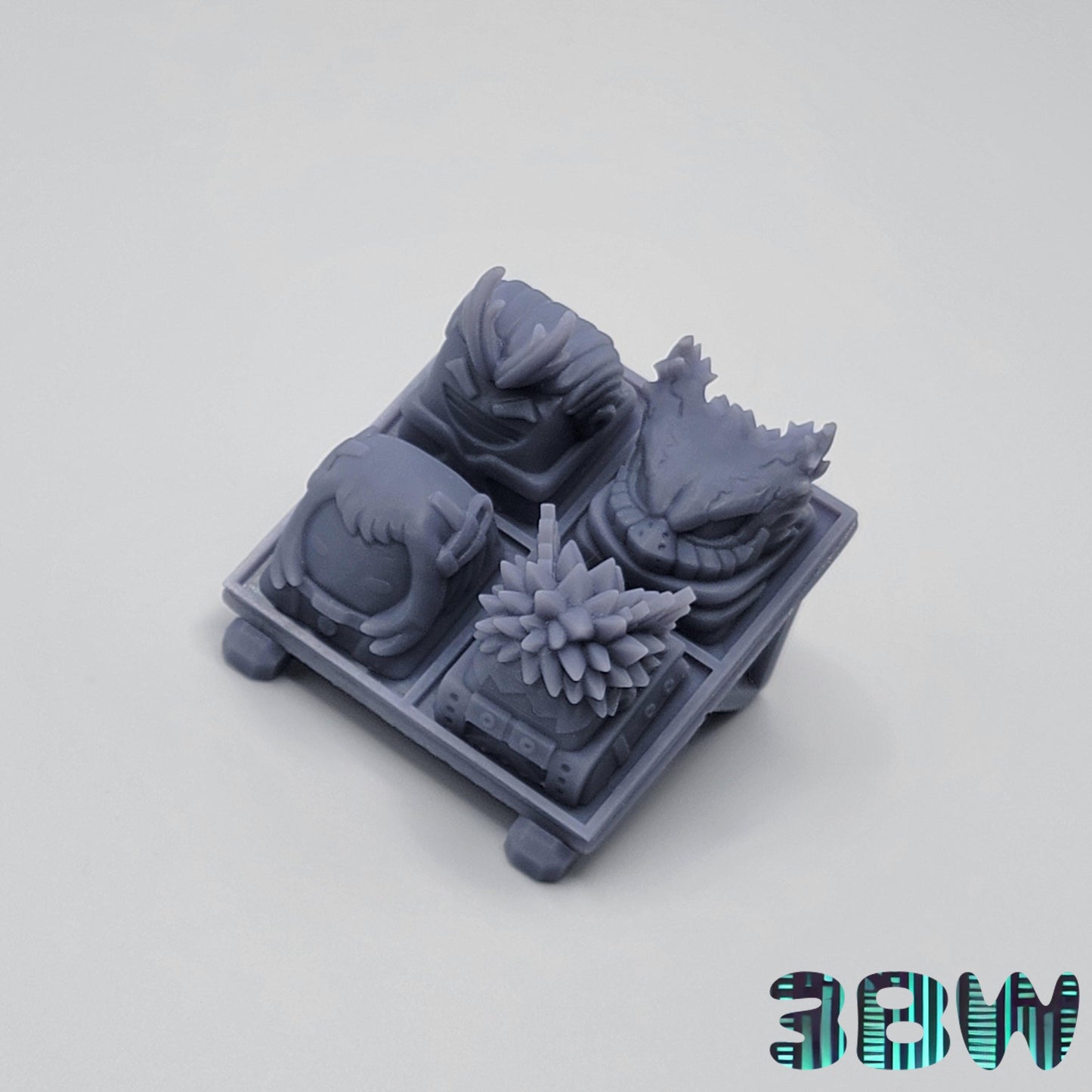 My Hero Academia Keycap Set | Unpainted Resin Artisan Caps | Cherry MX | Bakugo, Uraraka, All Might, Deku
