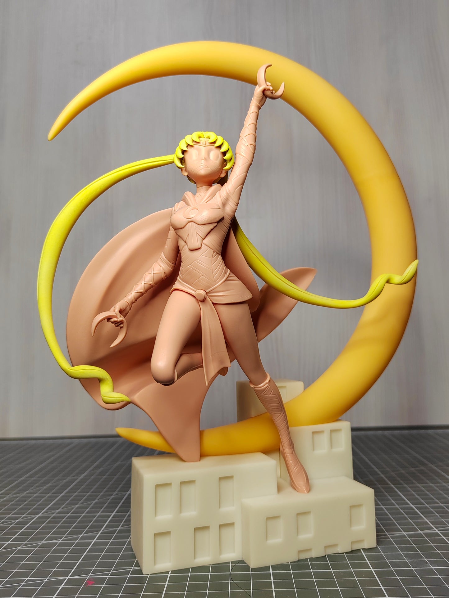 Sailor Moon Knight | 12-Inch Resin Model Kit | DIY Sailor Moon x Moon Knight Crossover