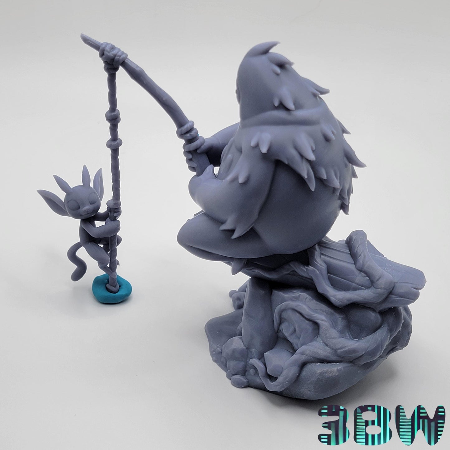 Ori and Naru | 4.5-Inch Resin Model Kit | DIY Fishing in the Blind Forest Scene