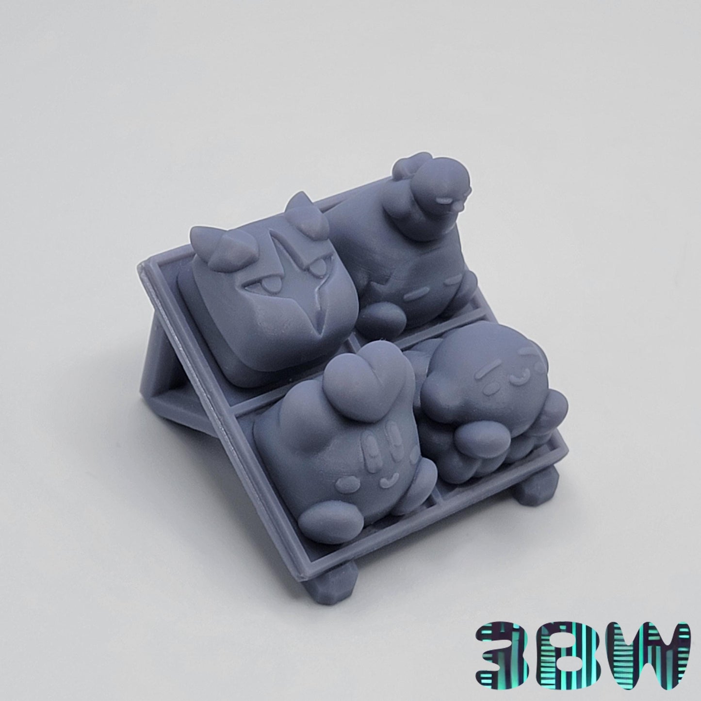 Kirby Keycap Set | Unpainted Resin Artisan Caps | Cherry MX | Armored, Duck Hat, Heart, Sleepy Kirby