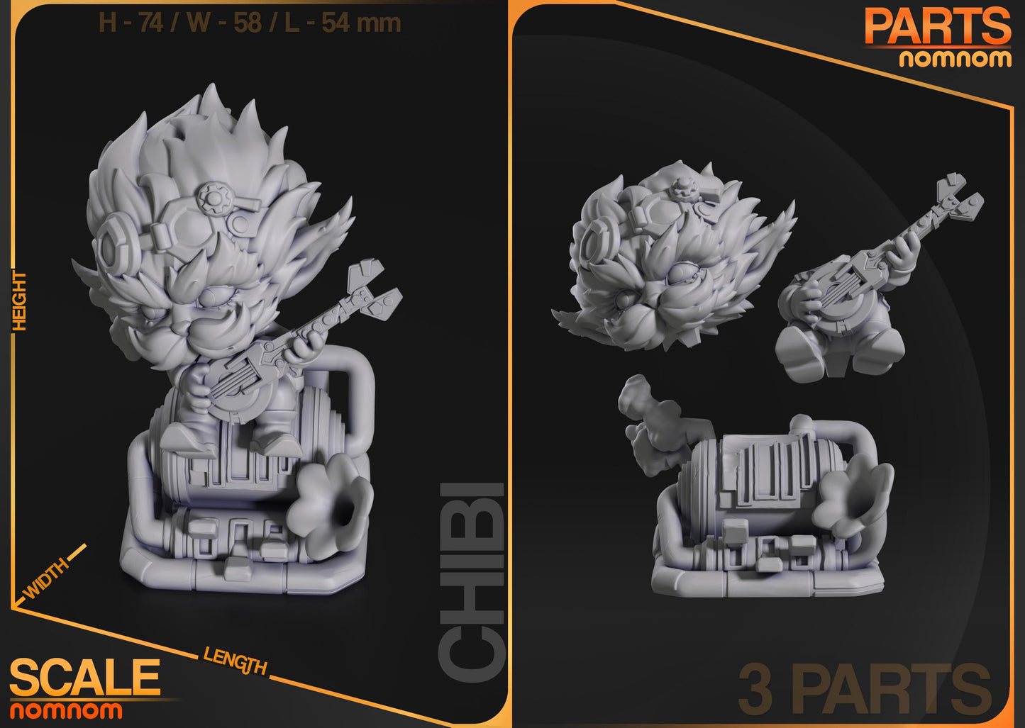 Chibi Heimerdinger | 3-Inch Resin Model Kit | Arcane League of Legends Inventor