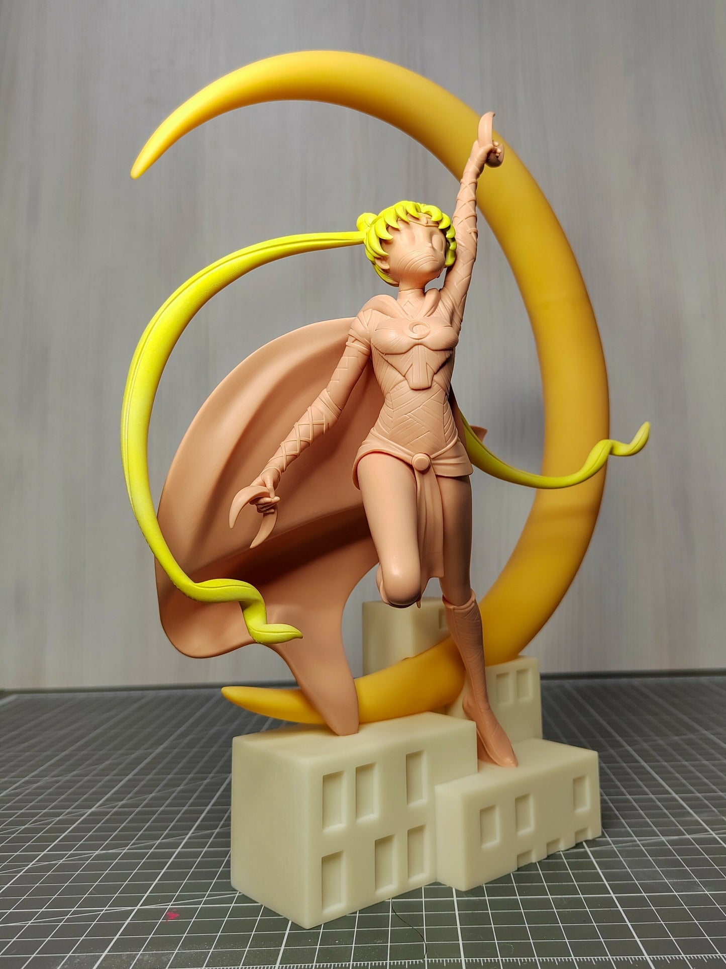 Sailor Moon Knight | 12-Inch Resin Model Kit | DIY Sailor Moon x Moon Knight Crossover