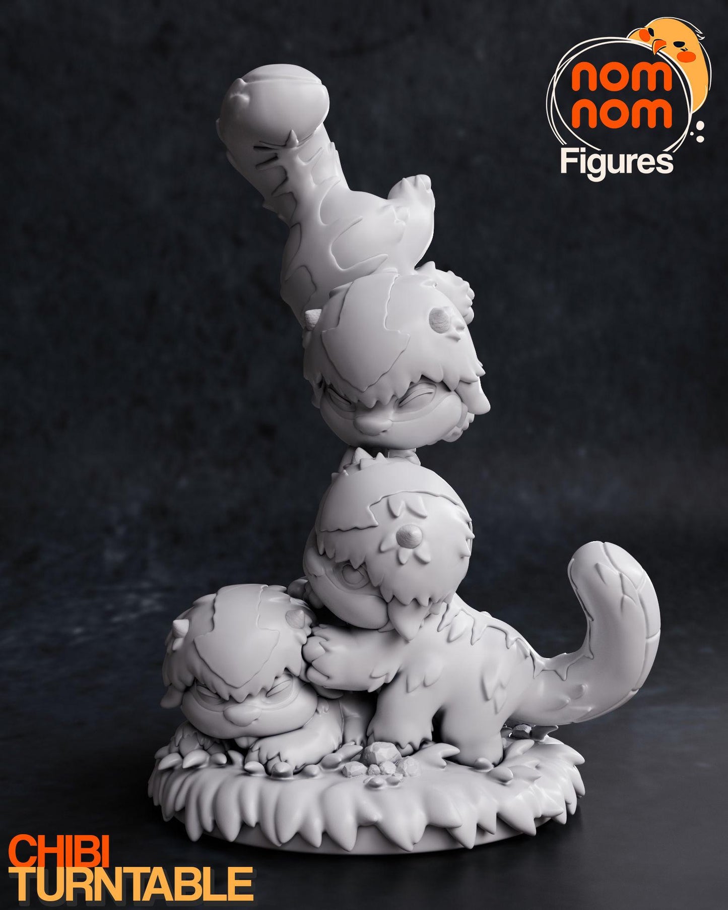Chibi Baby Sky Bison Trio | 3-Inch Resin Model Kit | DIY Avatar: The Last Airbender Floating Creatures