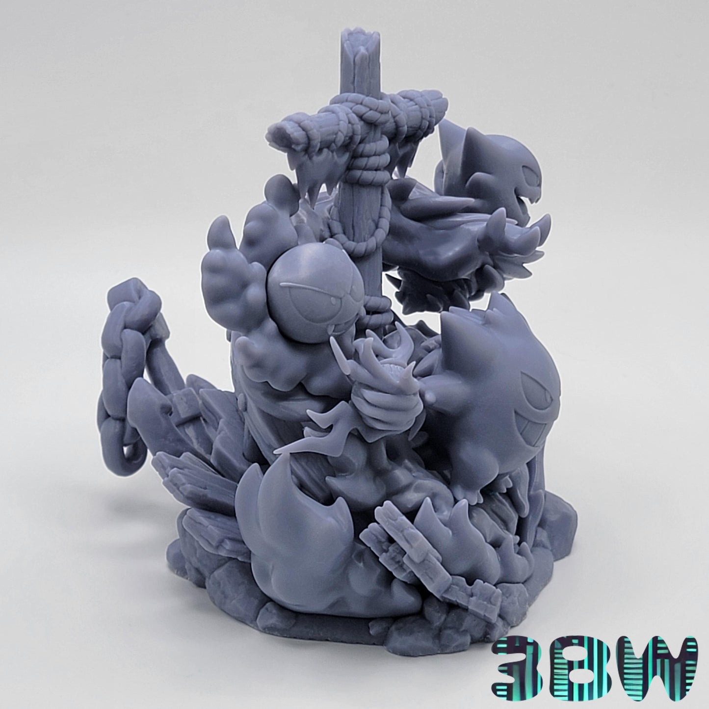 Gengar, Gastly and Haunter | 5-Inch Resin Model Kit | DIY Pirate Ship Diorama