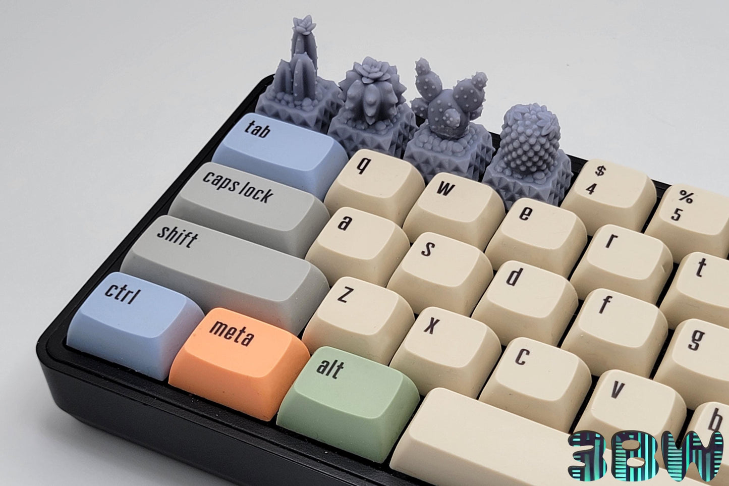 Cactus Keycap Set | Unpainted Resin Artisan Caps | Cherry MX | Succulents
