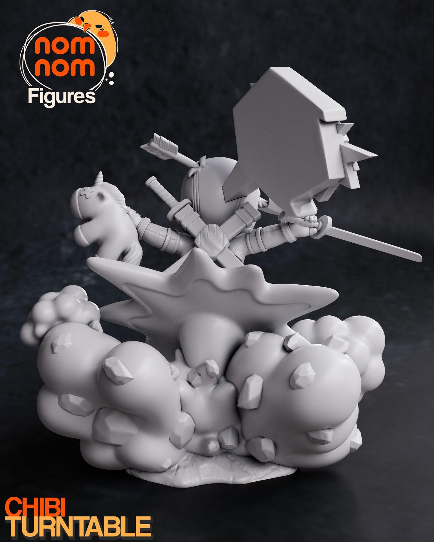 Chibi Deadpool | 3.5-Inch Resin Model Kit | DIY Merc with a Mouth Scene