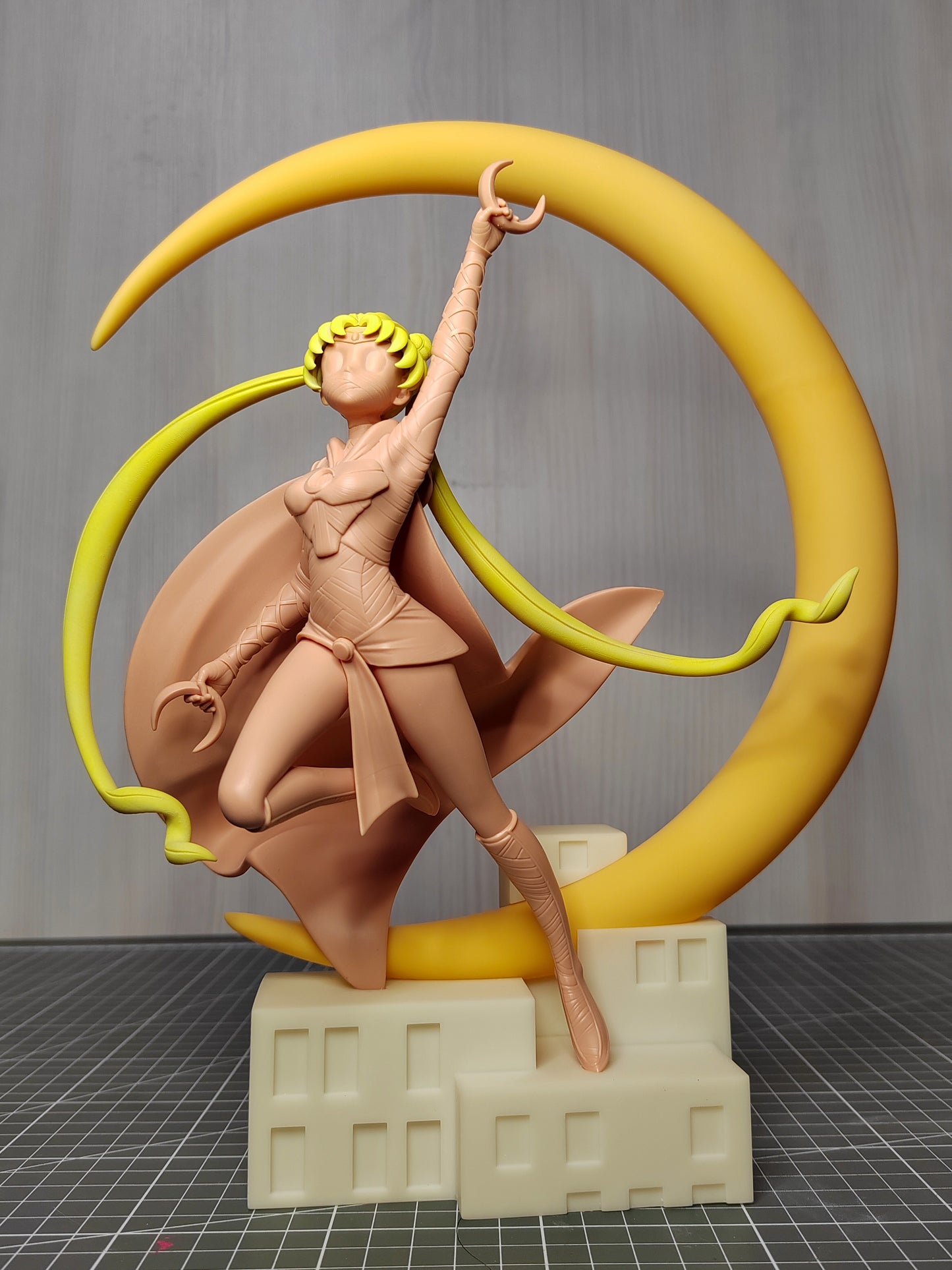 Sailor Moon Knight | 12-Inch Resin Model Kit | DIY Sailor Moon x Moon Knight Crossover