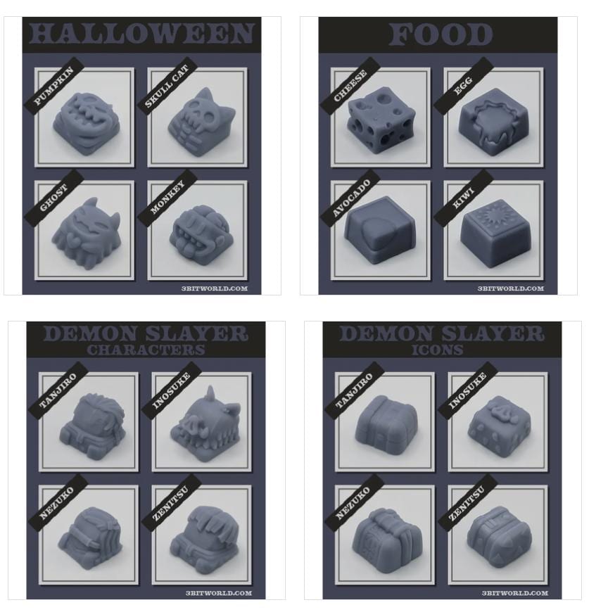 Build Your Own 4-Pack - Unpainted Resin Artisan Keycap | Cherry MX Compatible | Mix & Match