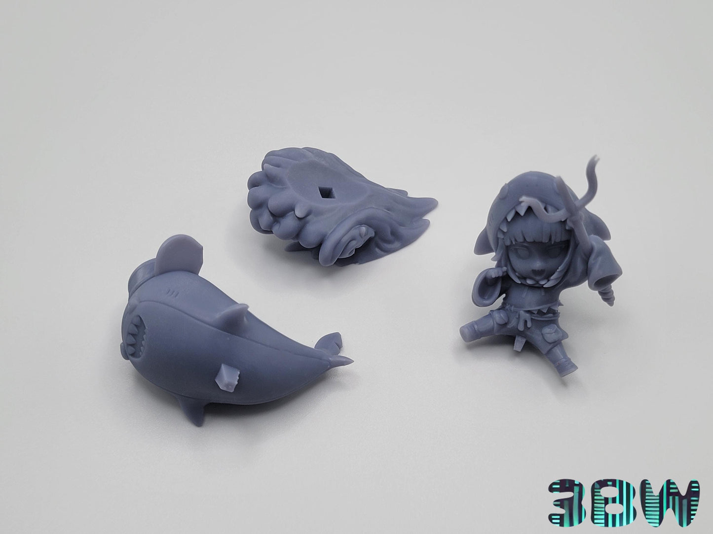 Chibi Gawr Gura | 3.5-Inch Resin Model Kit | DIY Model Kit | Shark Girl