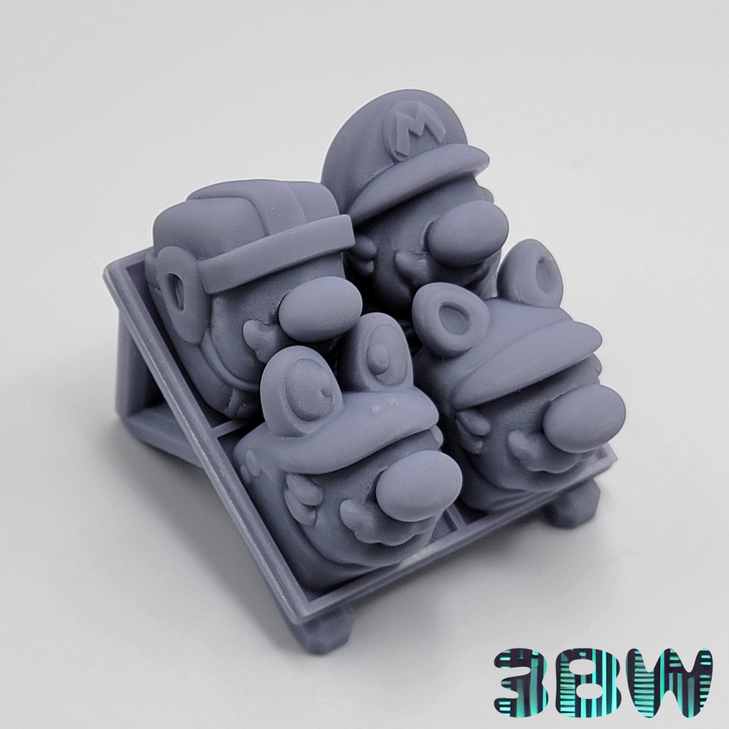 Super Mario Keycap Set | Unpainted Resin Artisan Caps | Cherry MX | Tanooki, Frog, Hammer, Super