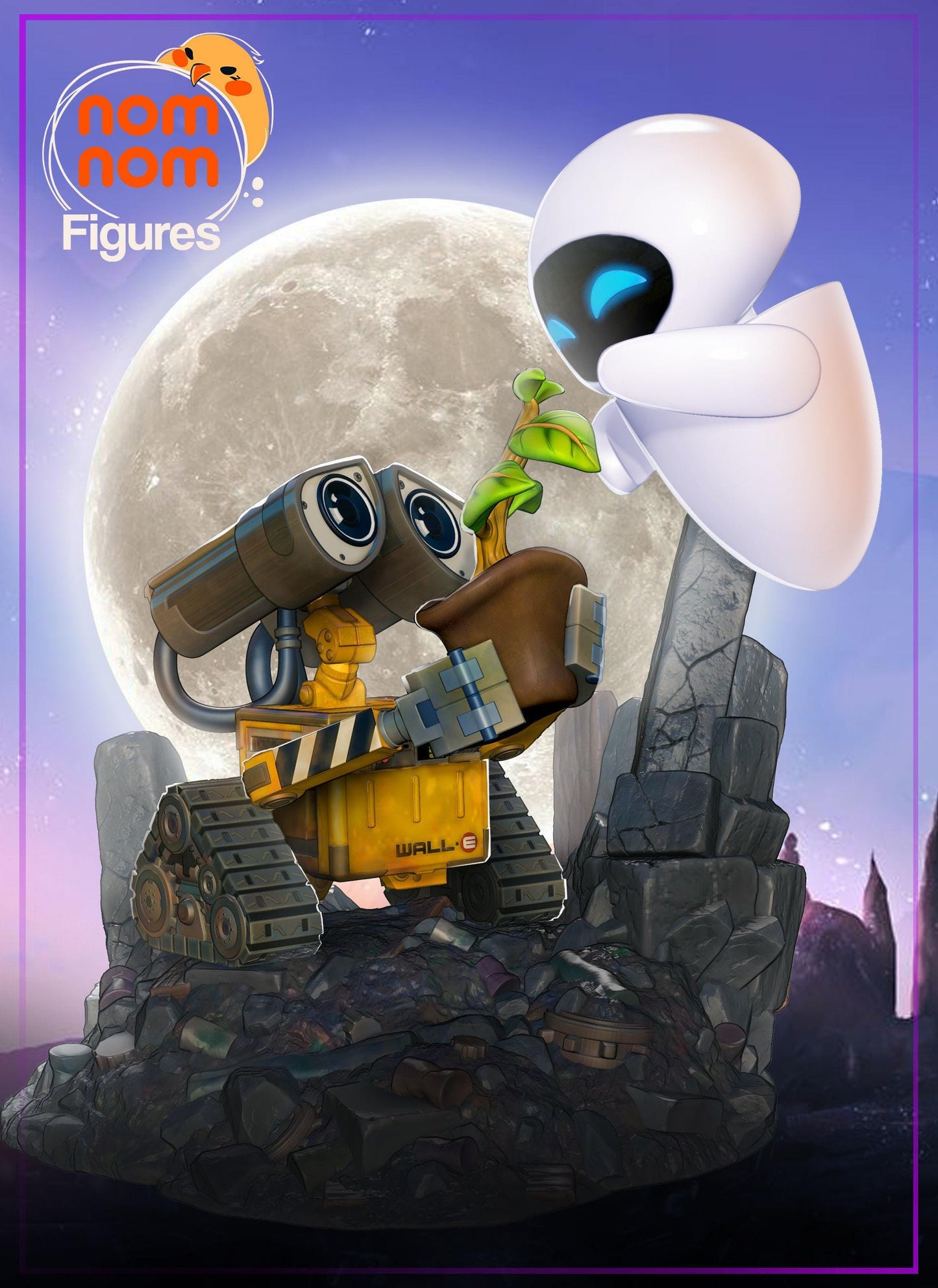 Wall-E and EVE Diorama | 3.5-Inch  Resin Model Kit | DIY Plant Scene Tribute