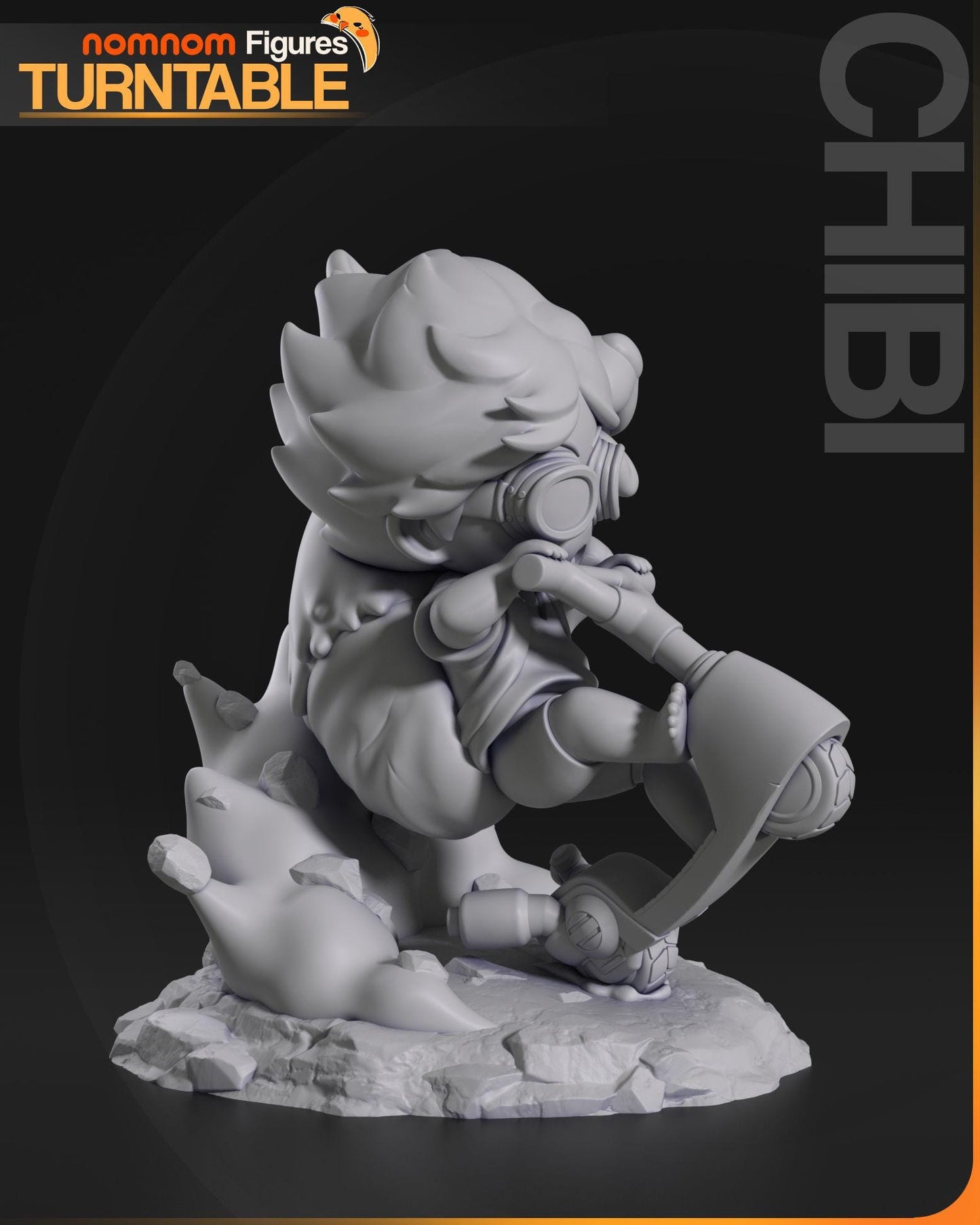 Chibi Ein and Edward | 2.5-Inch Resin Model Kit | DIY Cowboy Bepop Scooter Wheelie Model Kit
