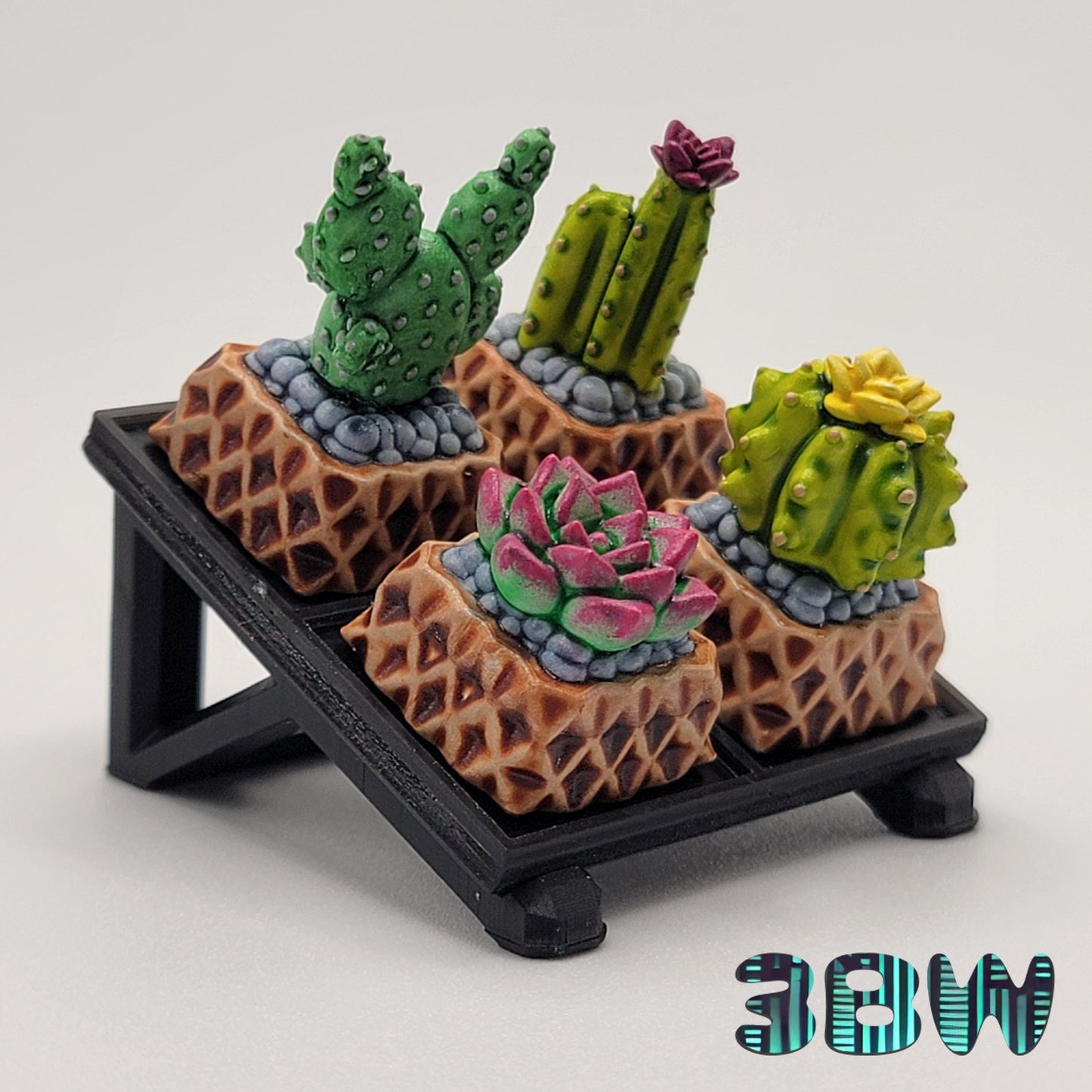 Cactus Keycap Set | Handpainted Resin Artisan Caps | Cherry MX | Succulents