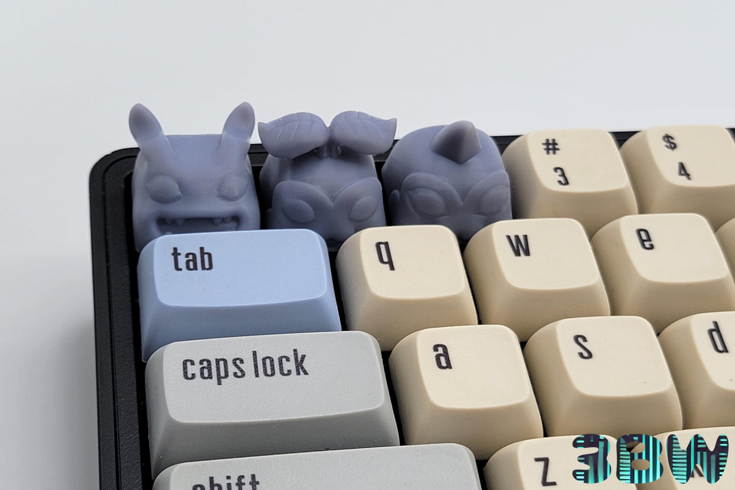 Baby Digimon Keycap Set | Unpainted Resin Artisan Caps | Cherry MX | Koromon, Tanemon, Tsunomon