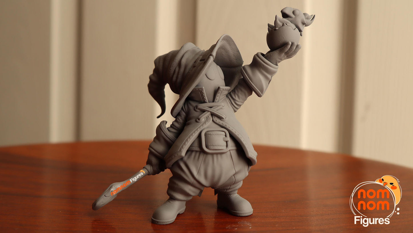 Chibi Vivi and Baby Chocobo | 2.5 Inch Resin Model Kit | DIY Final Fantasy
