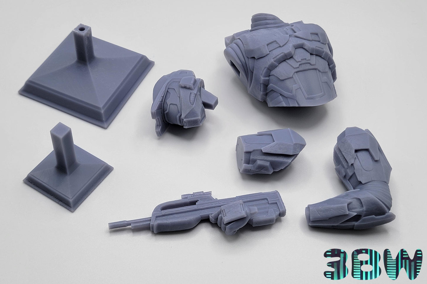 Master Chief Bust | 3.5-Inch Resin Model Kit | DIY Halo Video Game