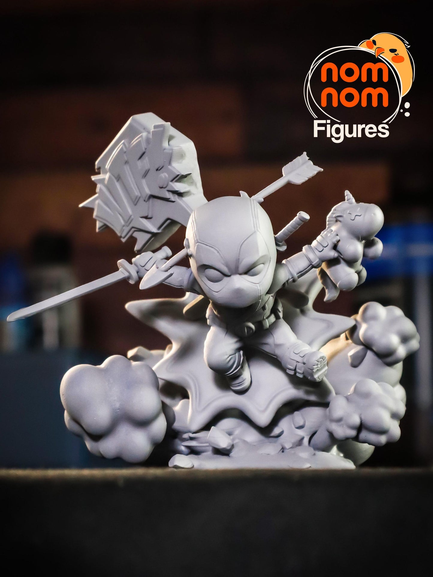 Chibi Deadpool | 3.5-Inch Resin Model Kit | DIY Merc with a Mouth Scene