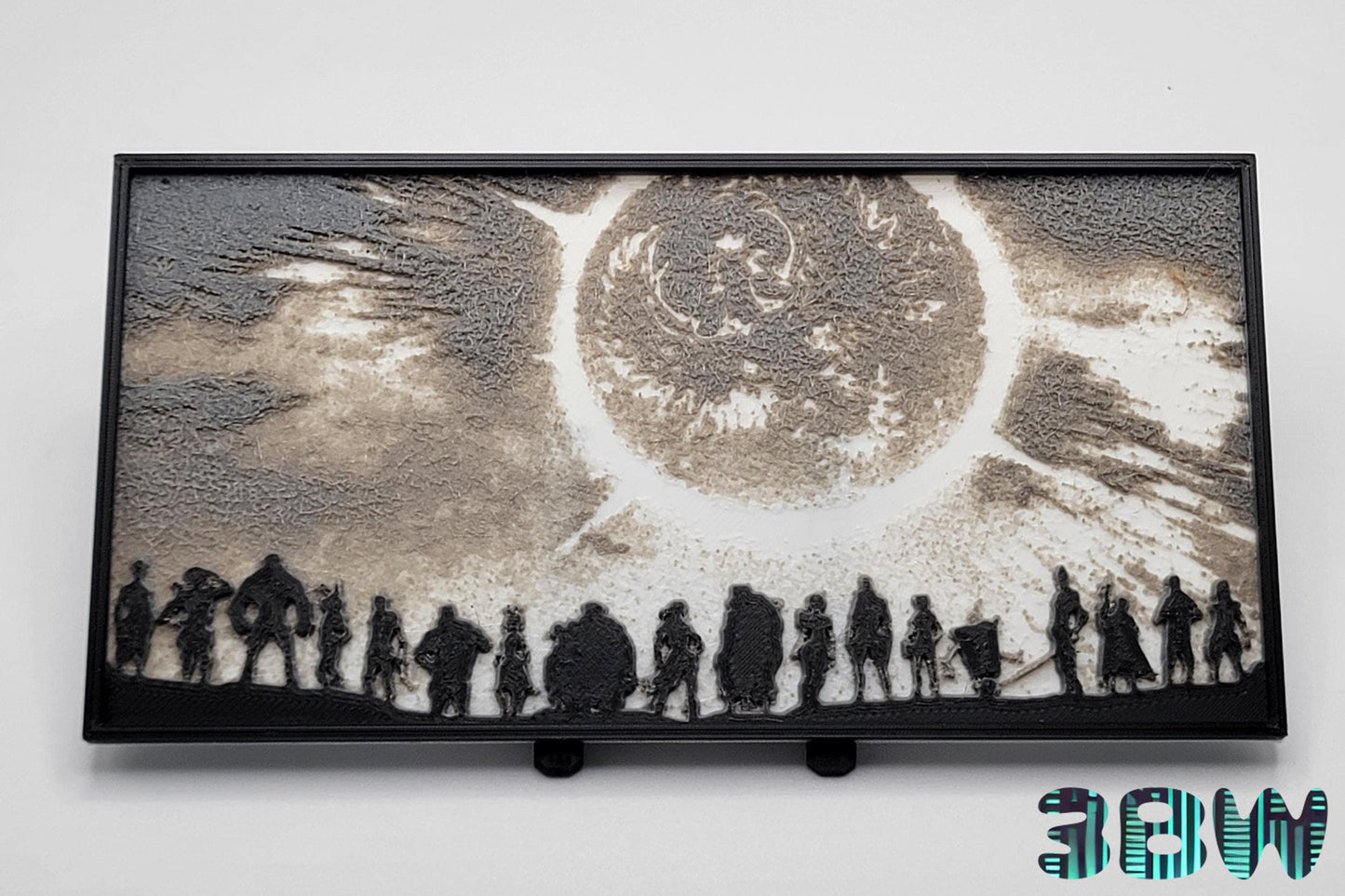 Keyframe Borderlands 3 Lithopane Tribute - Firehawk Memorial Scene | 3D Printed Scene
