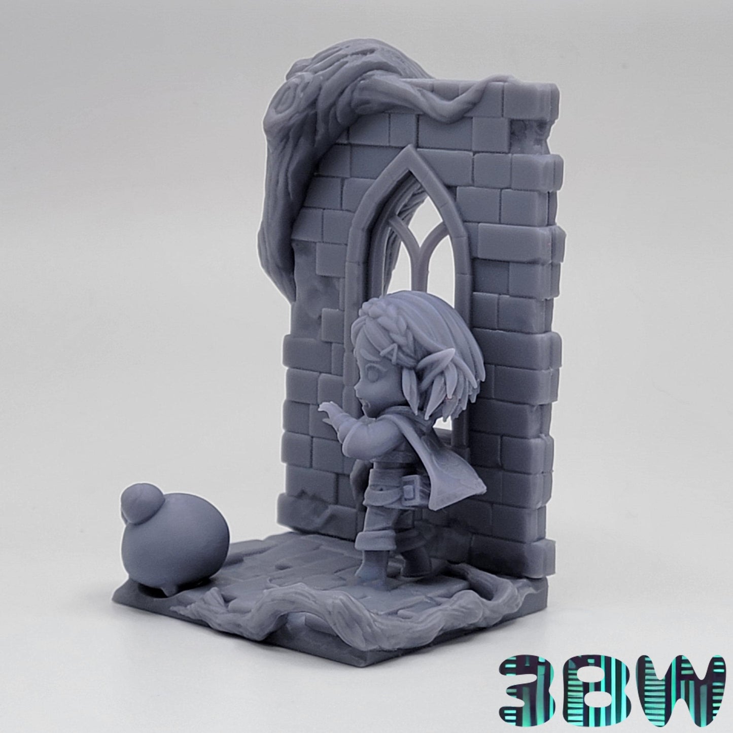 Chibi Princess Zelda | 3-Inch Resin Model Kit | DIY Breath of the Wild Scene with Chuchu Jelly