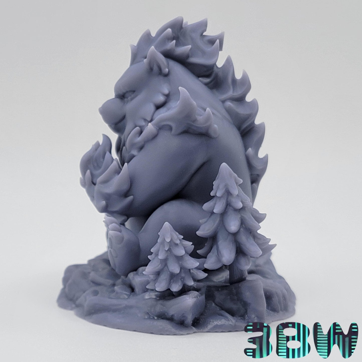 Chibi Tank | 3-Inch Resin Model Kit | Solo Leveling Shadow Bear in Forest Scene