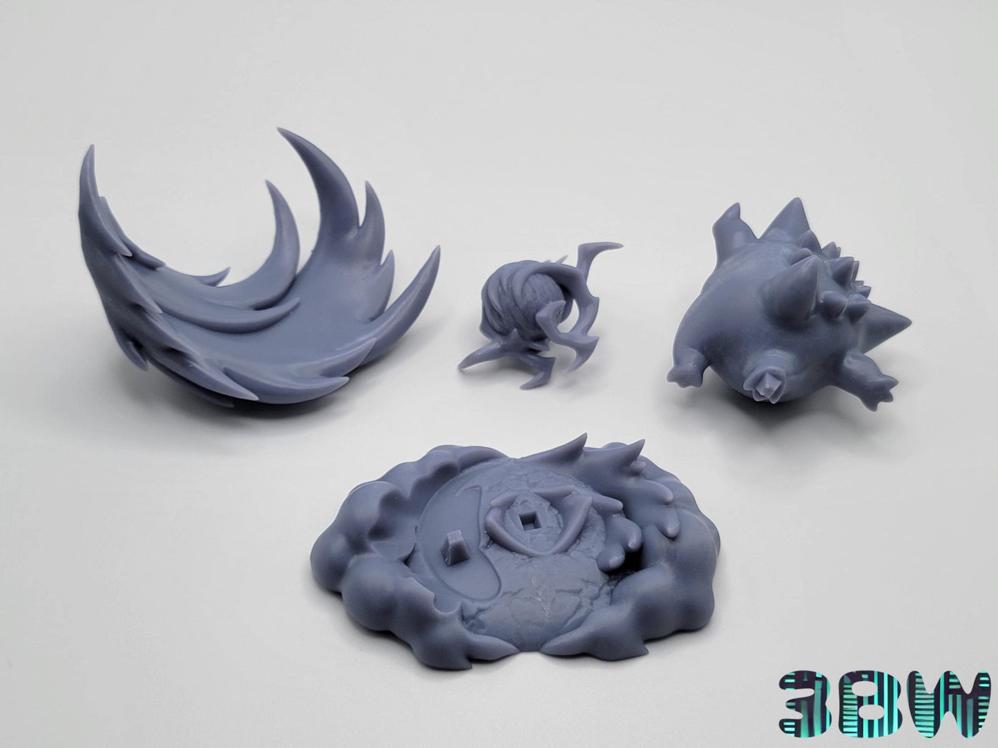 Chibi Gengar | 3-Inch Resin Model Kit | DIY Pokémon Arcane Trickster Scene