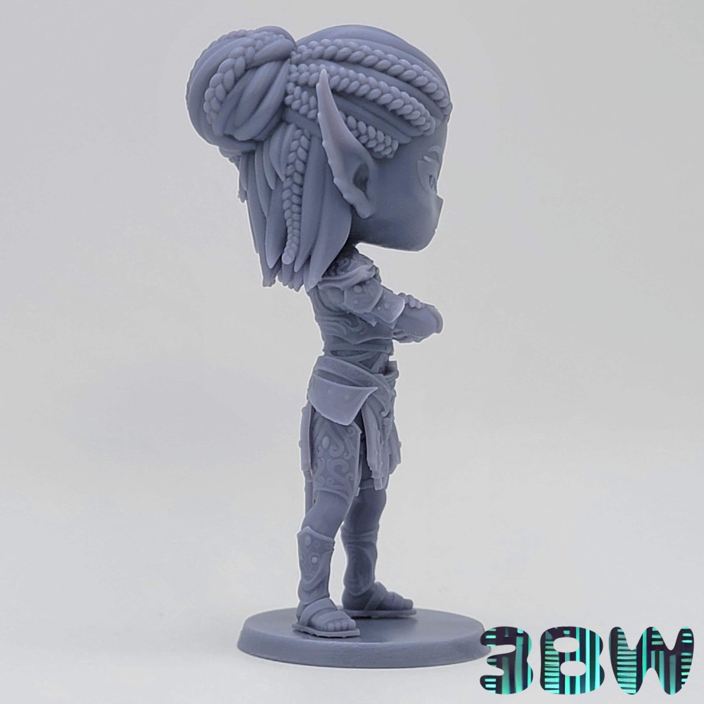 Chibi Lae'zel | 4-Inch Resin Model Kit | BG3 Baldur's Gate Githyanki Fighter