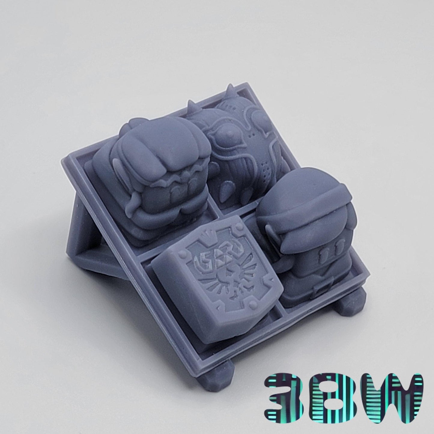 Zelda Keycap Set | Unpainted Resin Artisan Caps | Cherry MX | Link, Zelda, Hylian Shield, Majora Mask