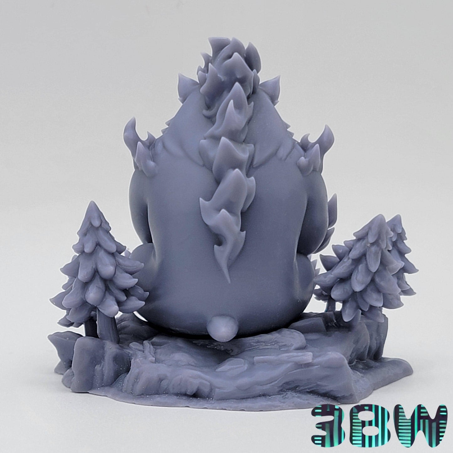 Chibi Tank | 3-Inch Resin Model Kit | Solo Leveling Shadow Bear in Forest Scene