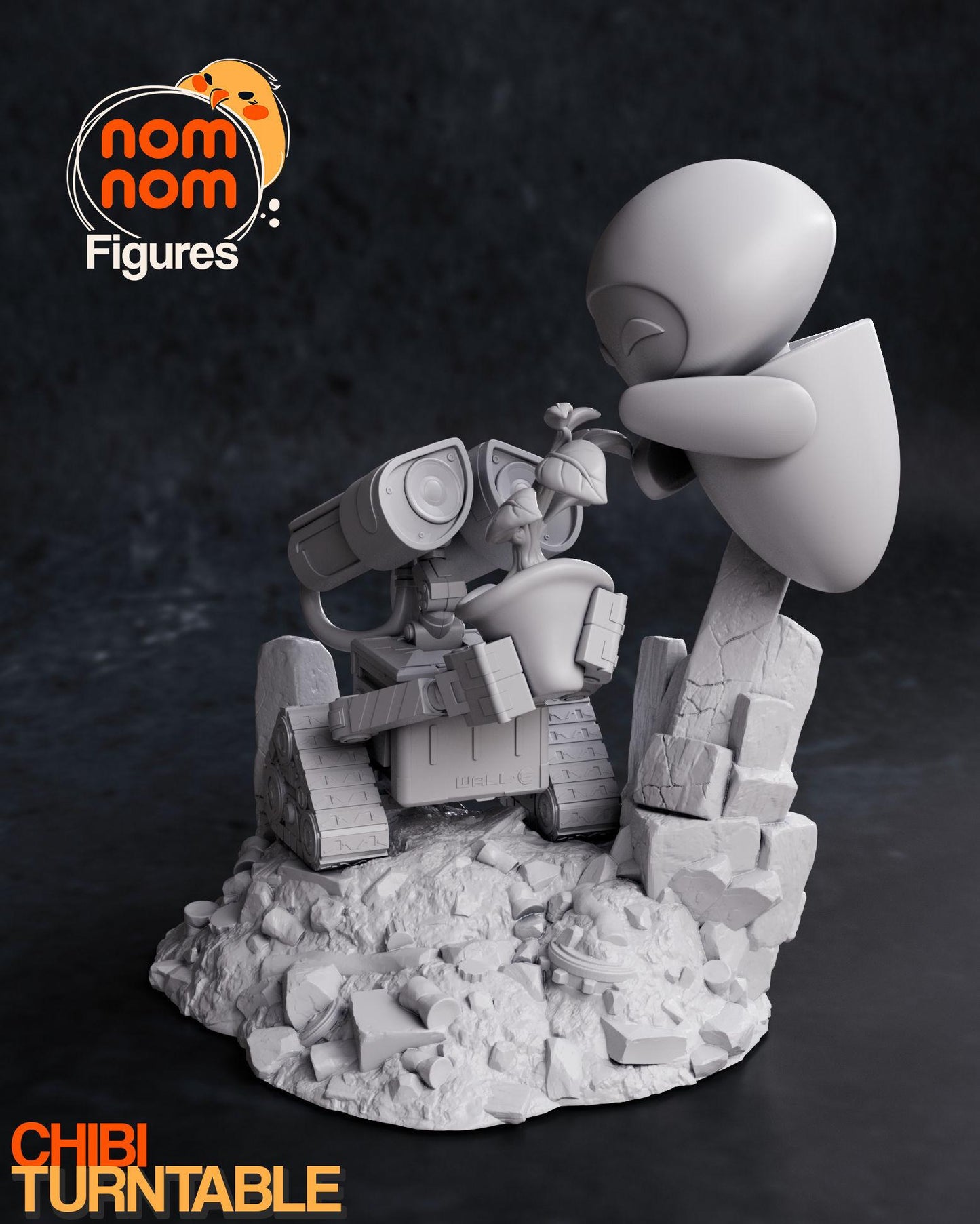 Wall-E and EVE Diorama | 3.5-Inch  Resin Model Kit | DIY Plant Scene Tribute