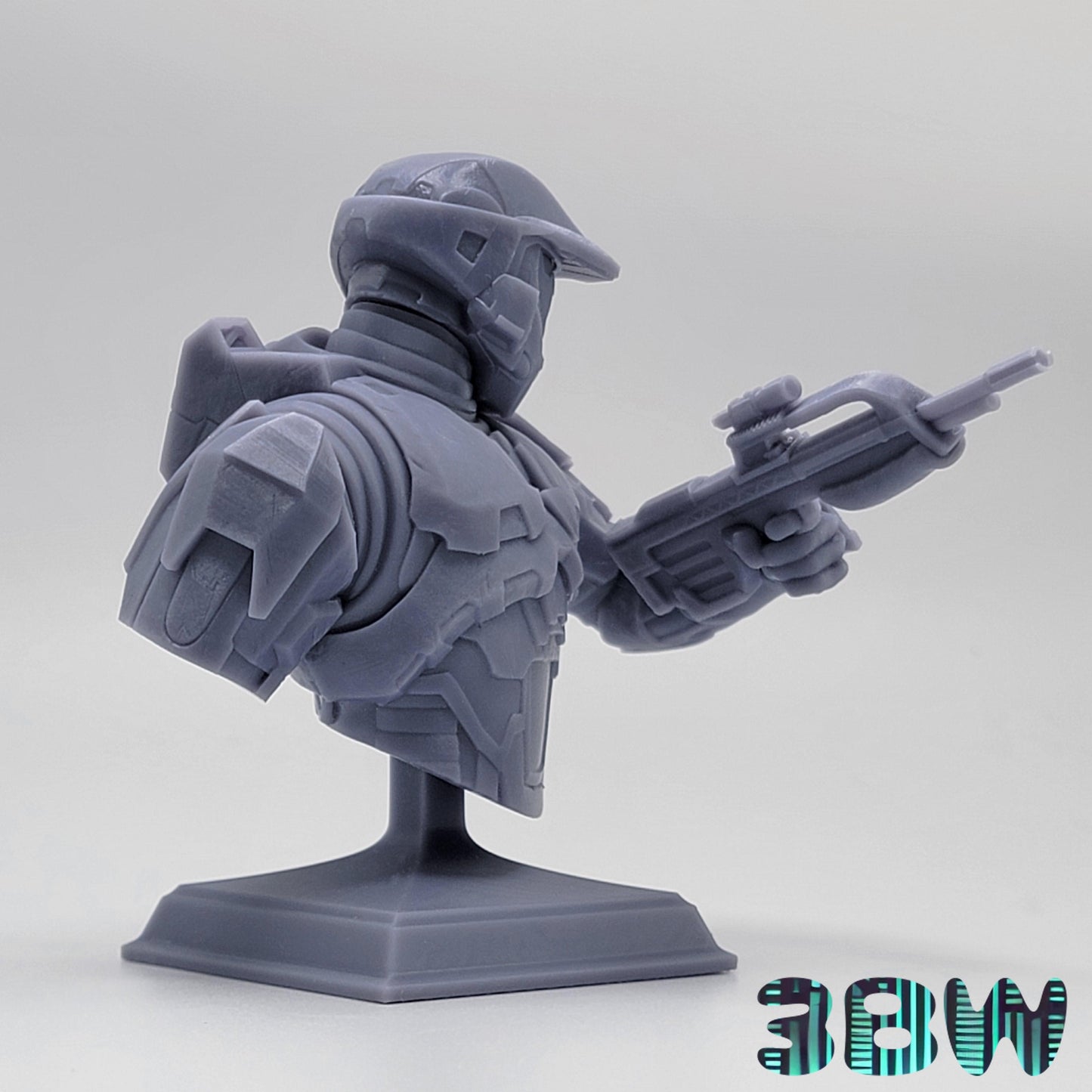 Master Chief Bust | 3.5-Inch Resin Model Kit | DIY Halo Video Game