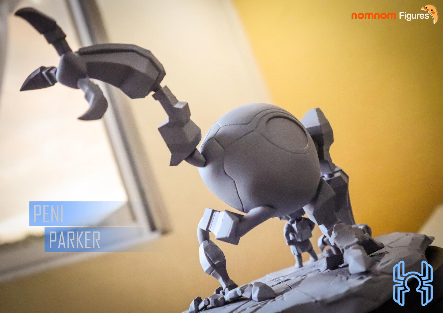 Chibi Peni Parker and SP//dr | Resin Model Kit | DIY Into the Spiderverse Mecha Diorama