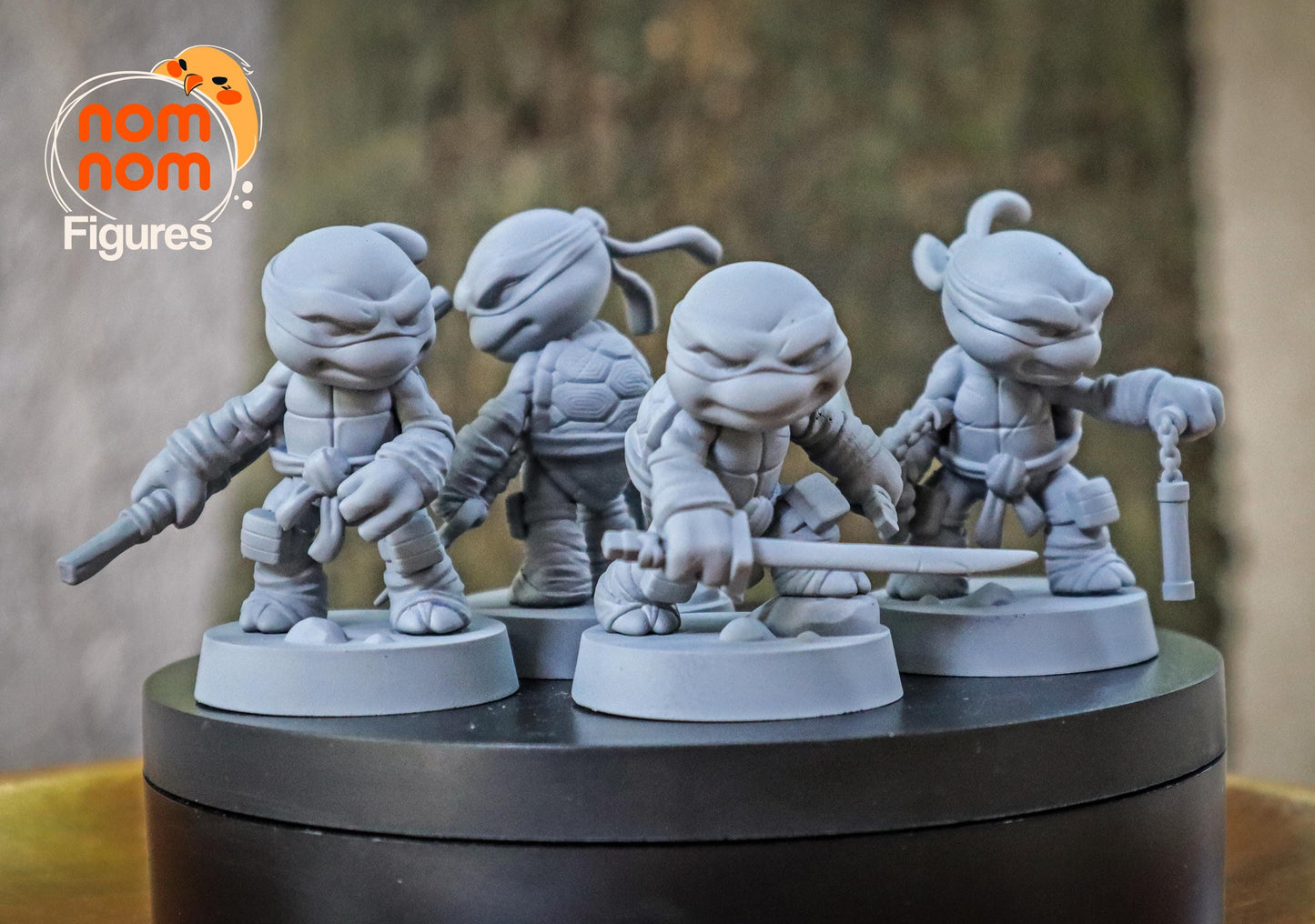 Chibi TMNT Set | 2-Inch Resin Model Kit | DIY TMNT Set | Teenage Mutant Ninja Turtles