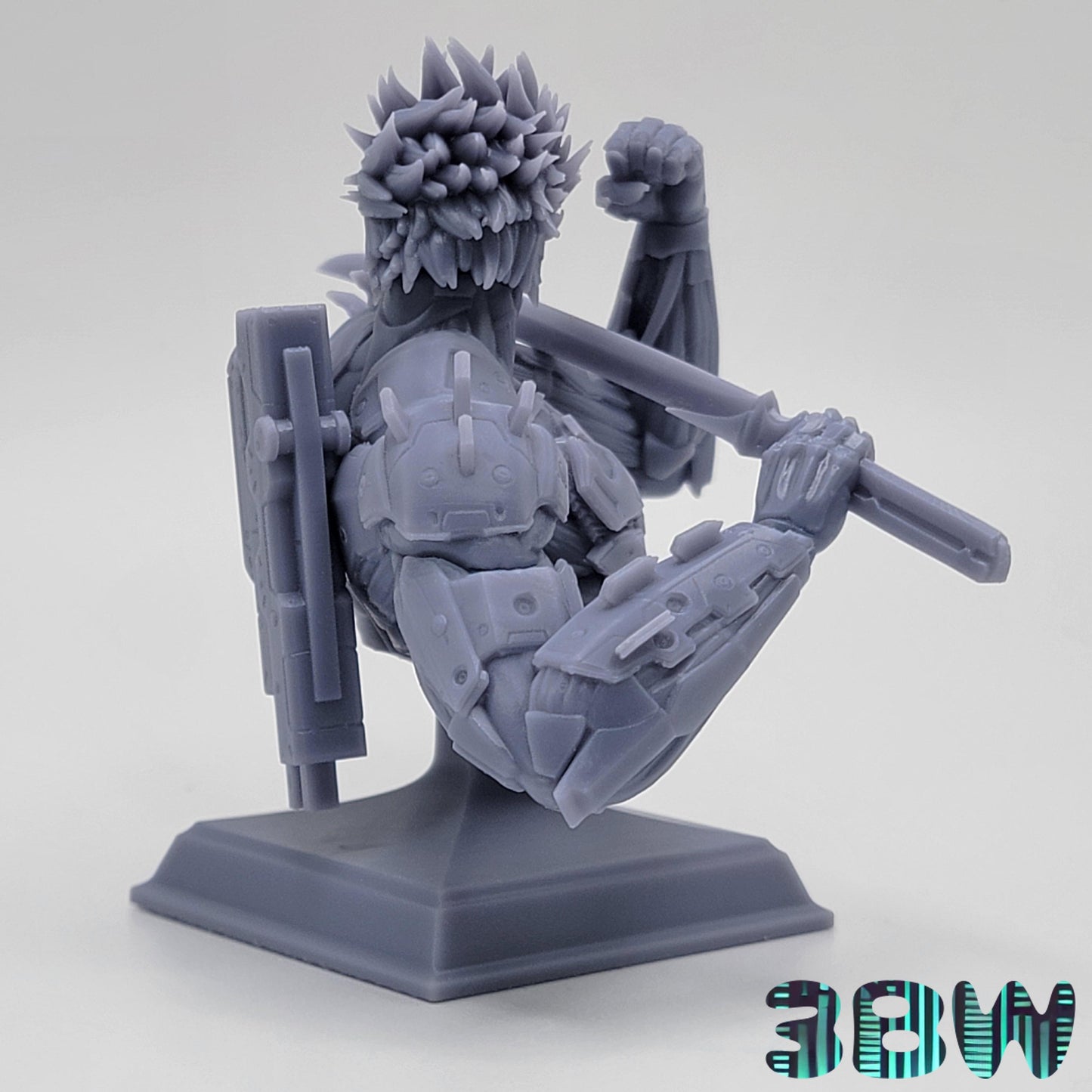 Raiden Bust | 3-Inch Resin Model Kit | DIY Metal Gear Solid Sword Pose