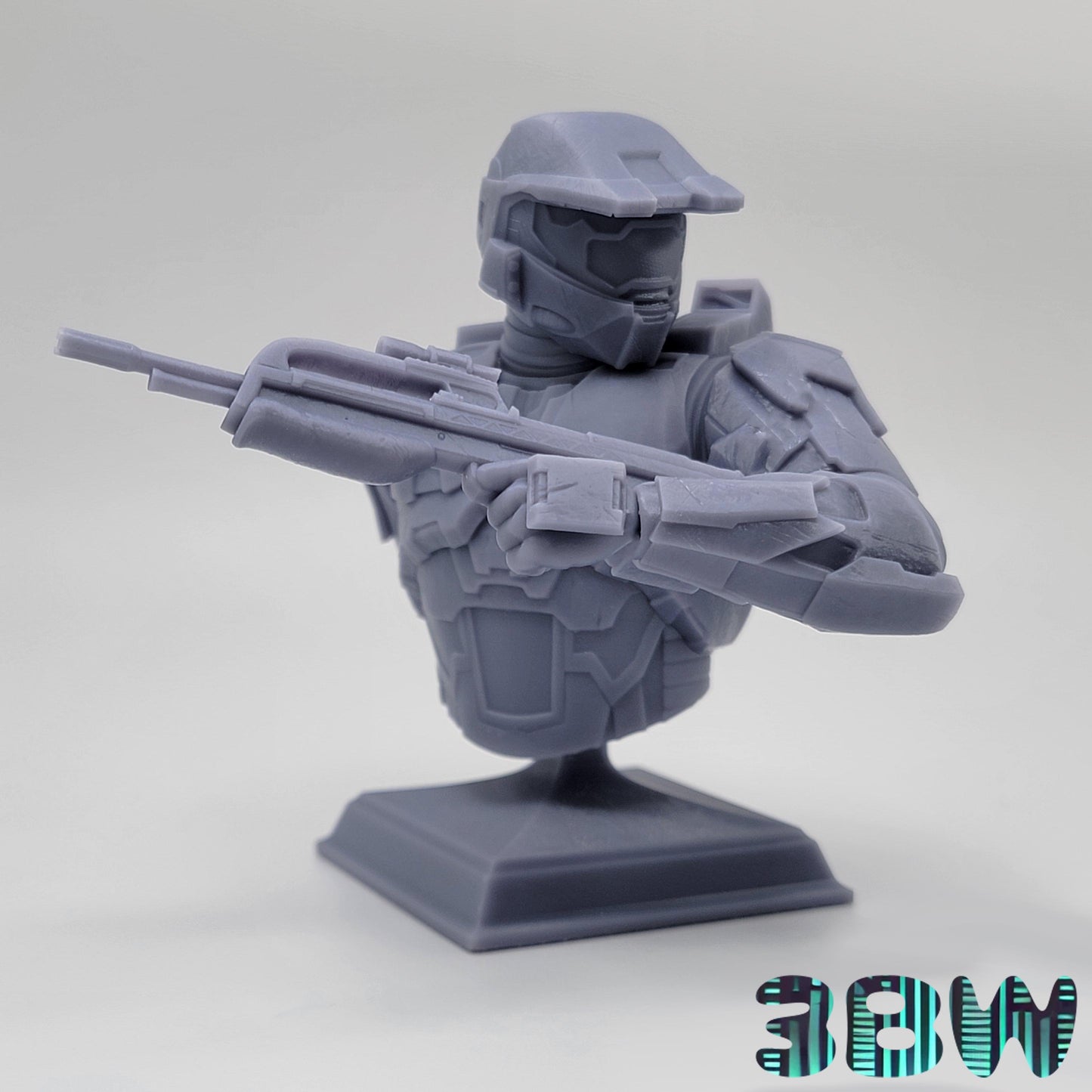 Master Chief Bust | 3.5-Inch Resin Model Kit | DIY Halo Video Game