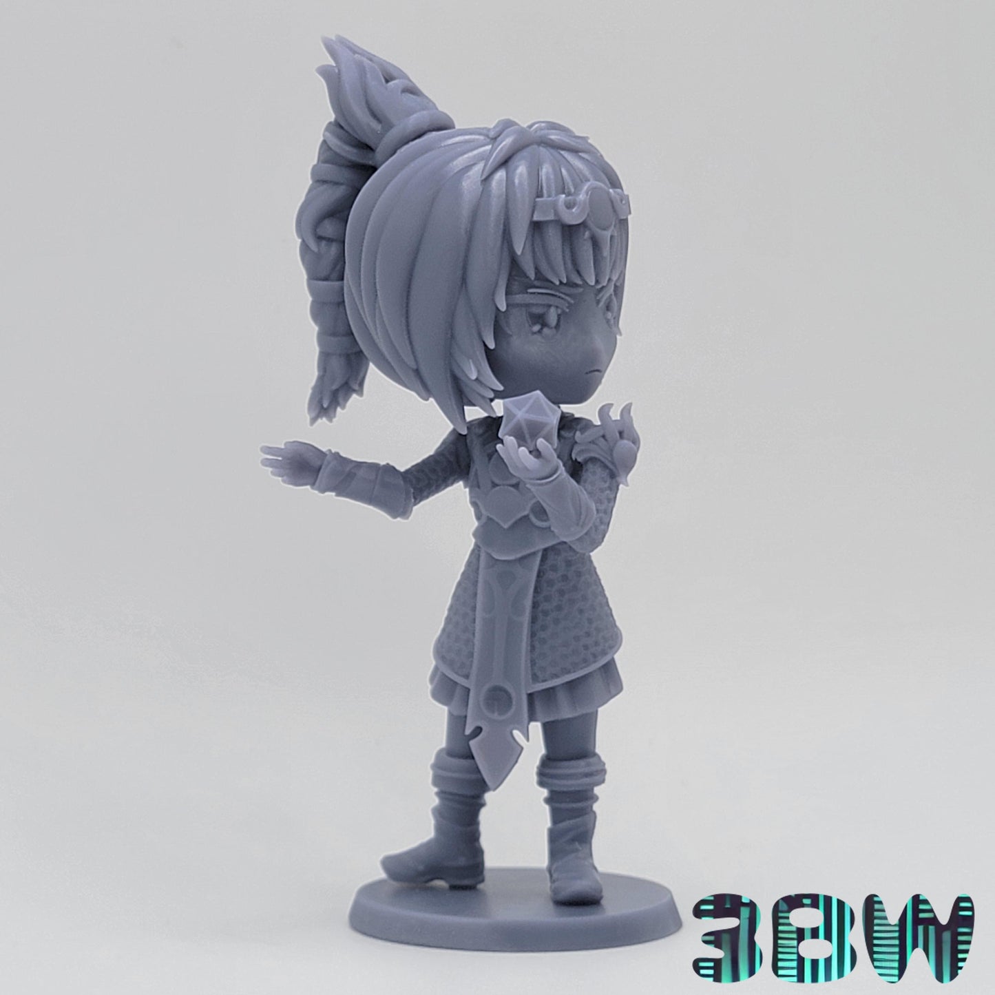 Chibi Shadowheart | 4-Inch Resin Model Kit | BG3 Baldur’s Gate Cleric of Shar Companion