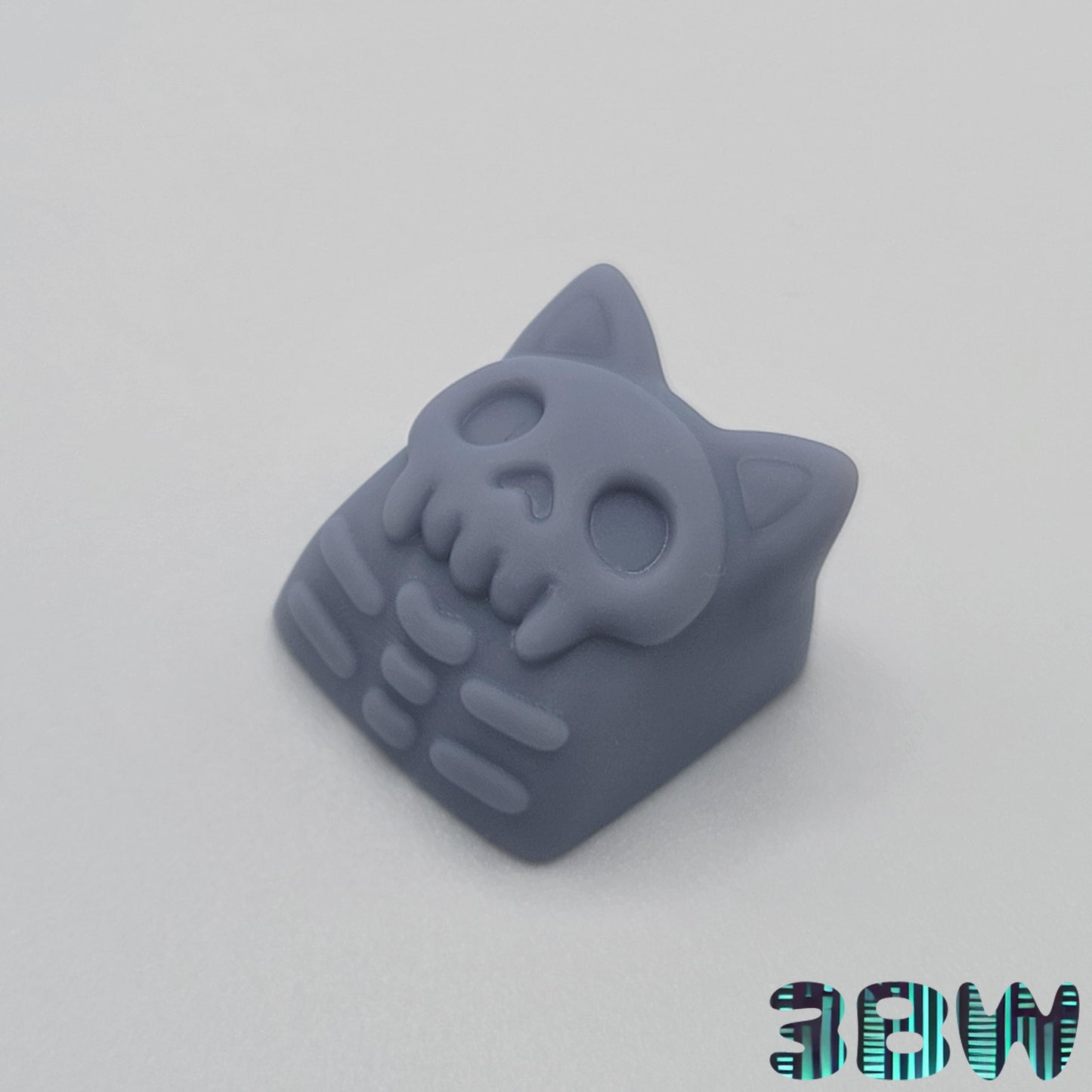 Creepy Cute Halloween Keycap Set | Unpainted Resin Artisan Caps | Cherry MX | Skeleton Cat, Pumpkin, Ghost, Brain Monkey