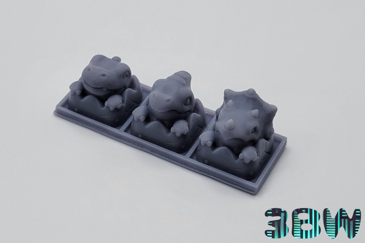 Baby Dinosaur Keycap Set | Unpainted Resin Artisan Caps | Cherry MX | Triceratops, T-Rex, Parasaurolophus
