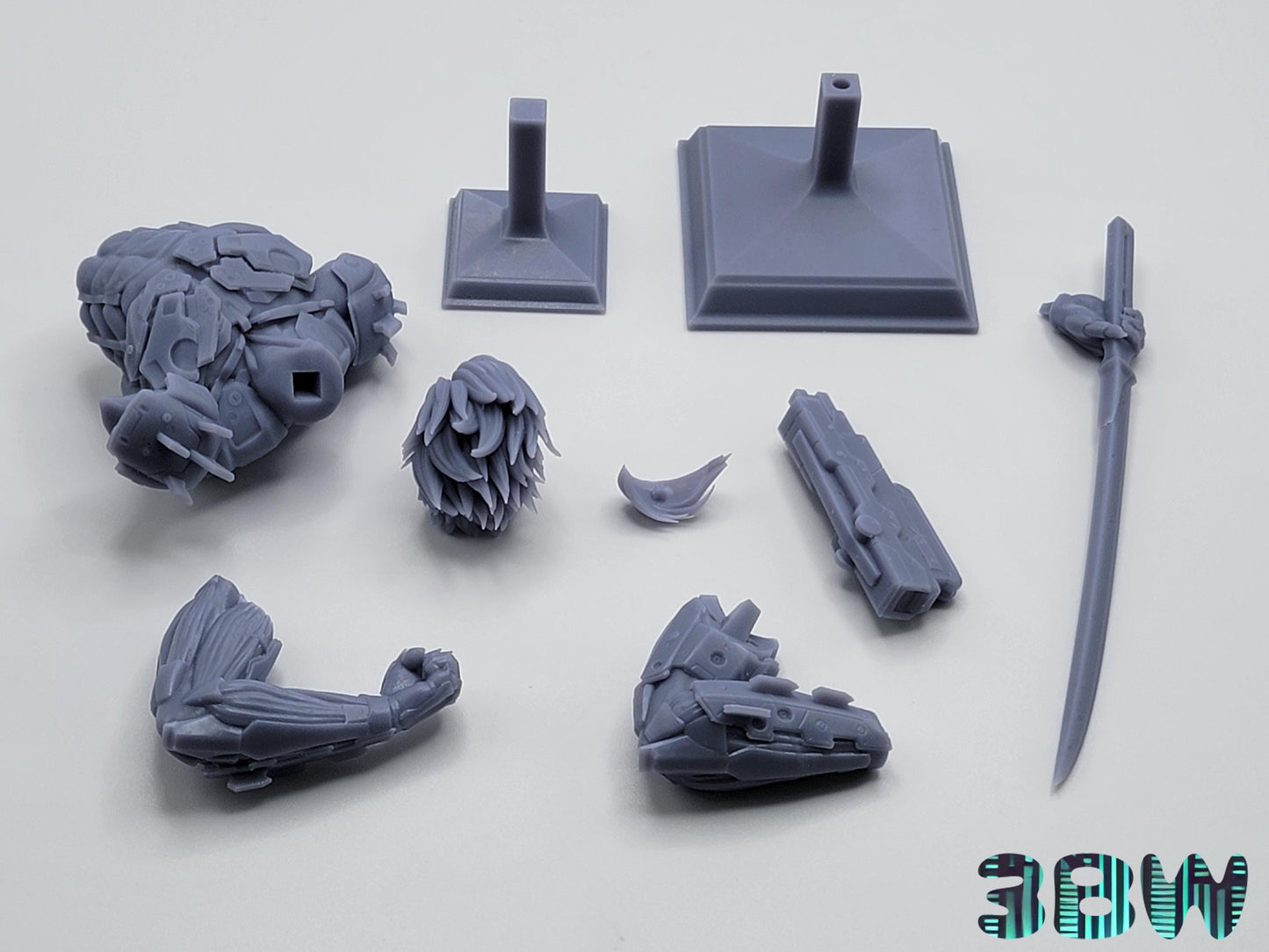 Raiden Bust | 3-Inch Resin Model Kit | DIY Metal Gear Solid Sword Pose